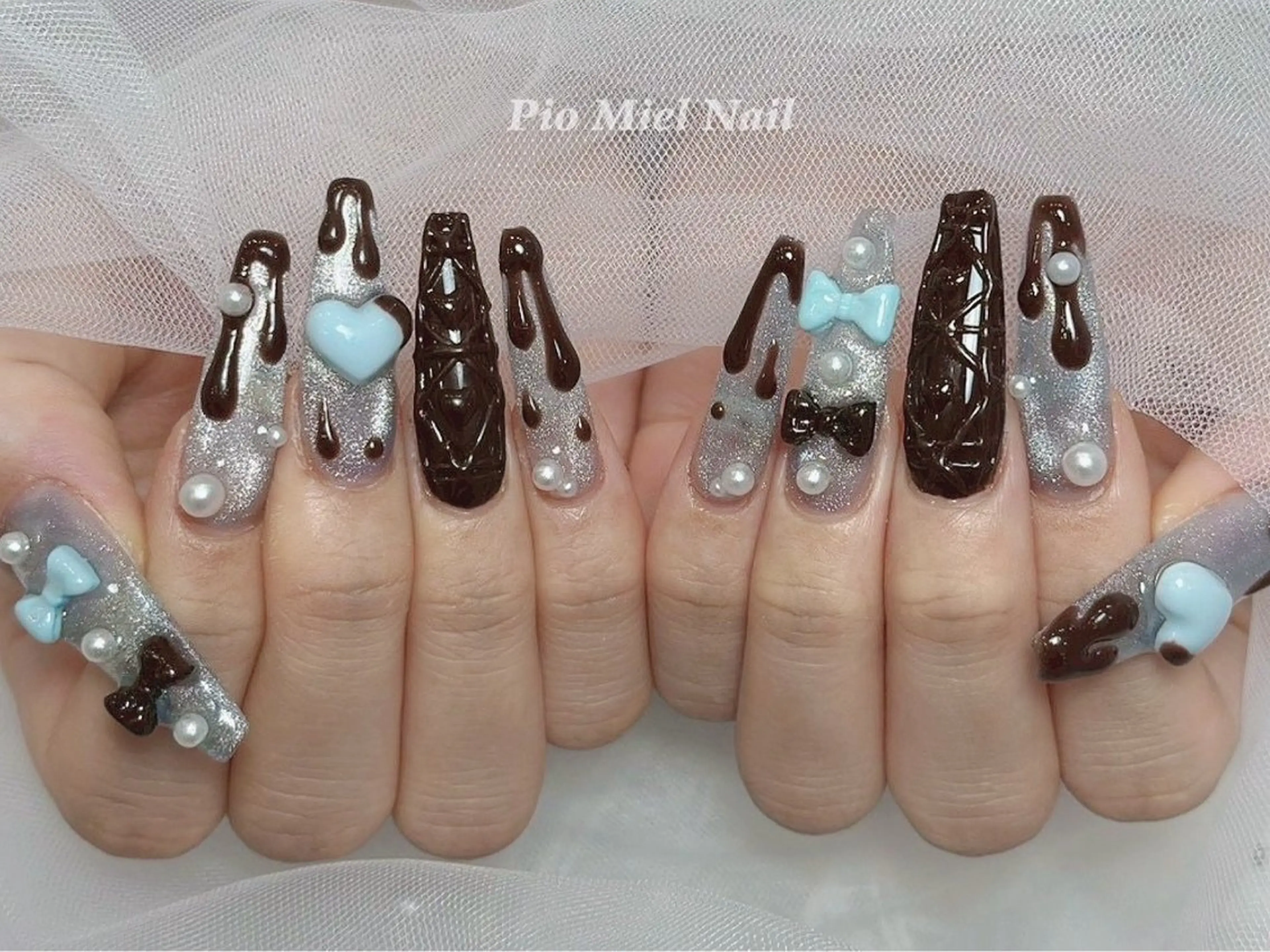 ネイル momo 長さだしのネイルデザイン