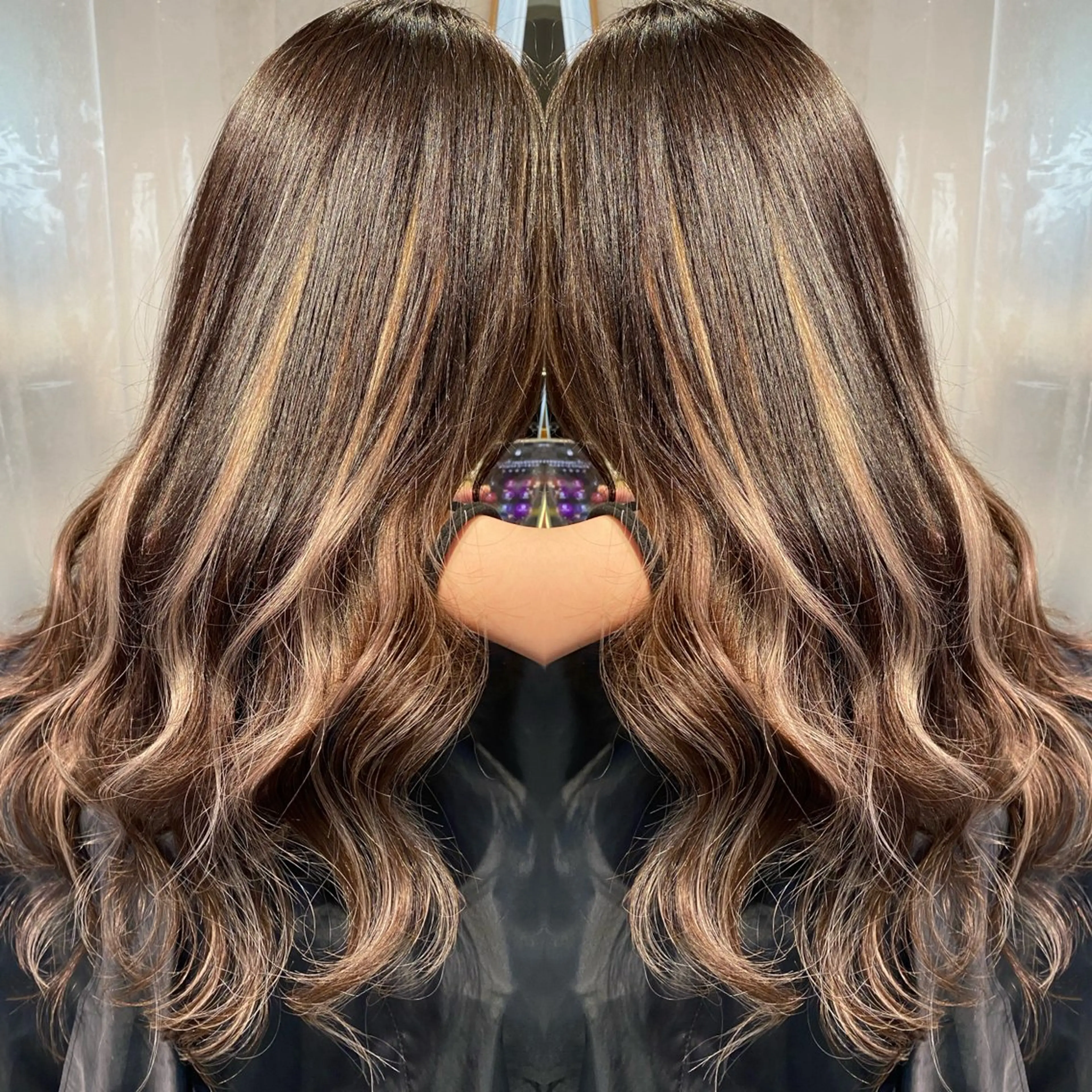 ダイヤモンド毛質60本  ロングの方、毛先の厚さ出しにの写真