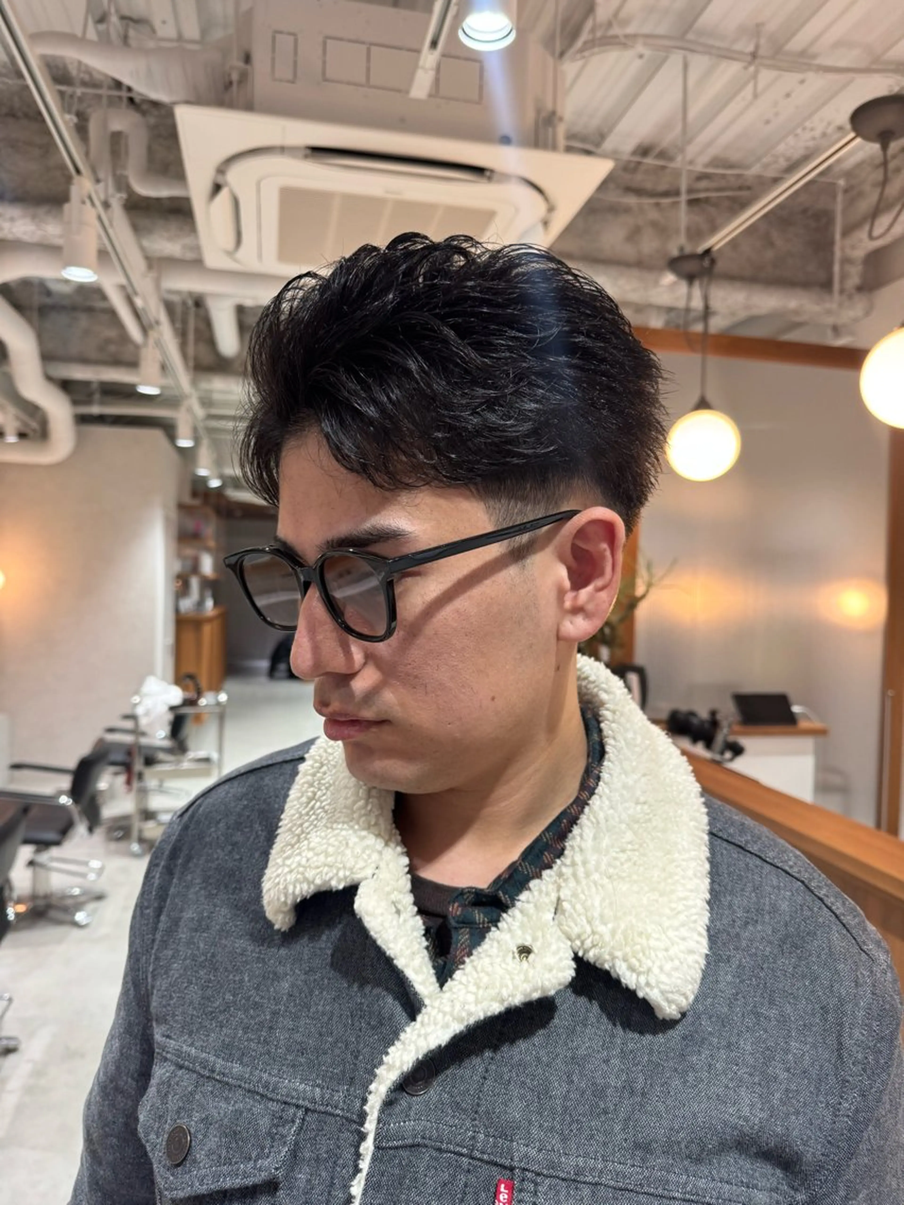 メンズ 🩵ゆりあ ／ベージュ／ボブ🩵のヘアスタイル