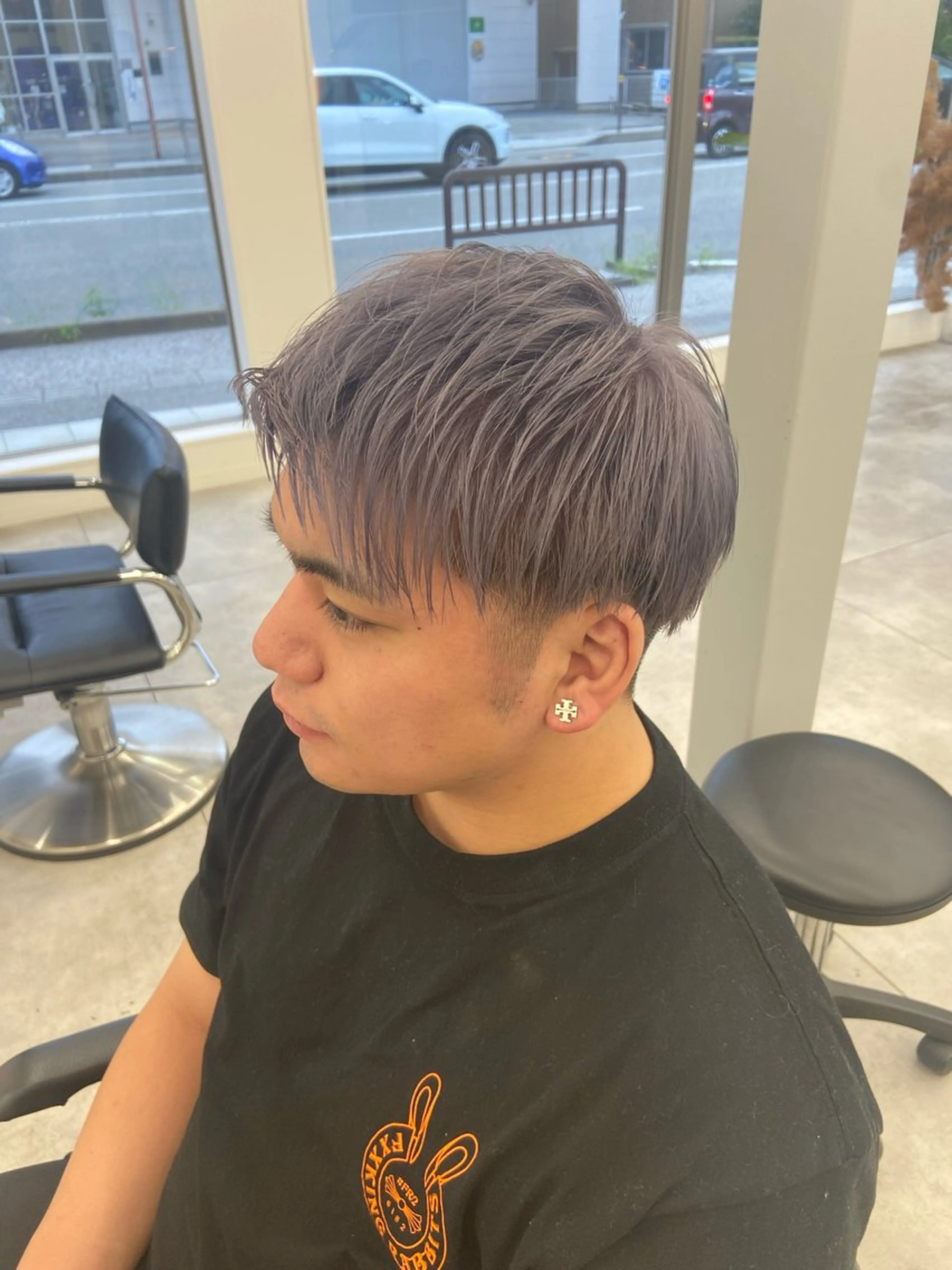 カラー メンズ ラベンダーカラー 福田 文太のヘアスタイル