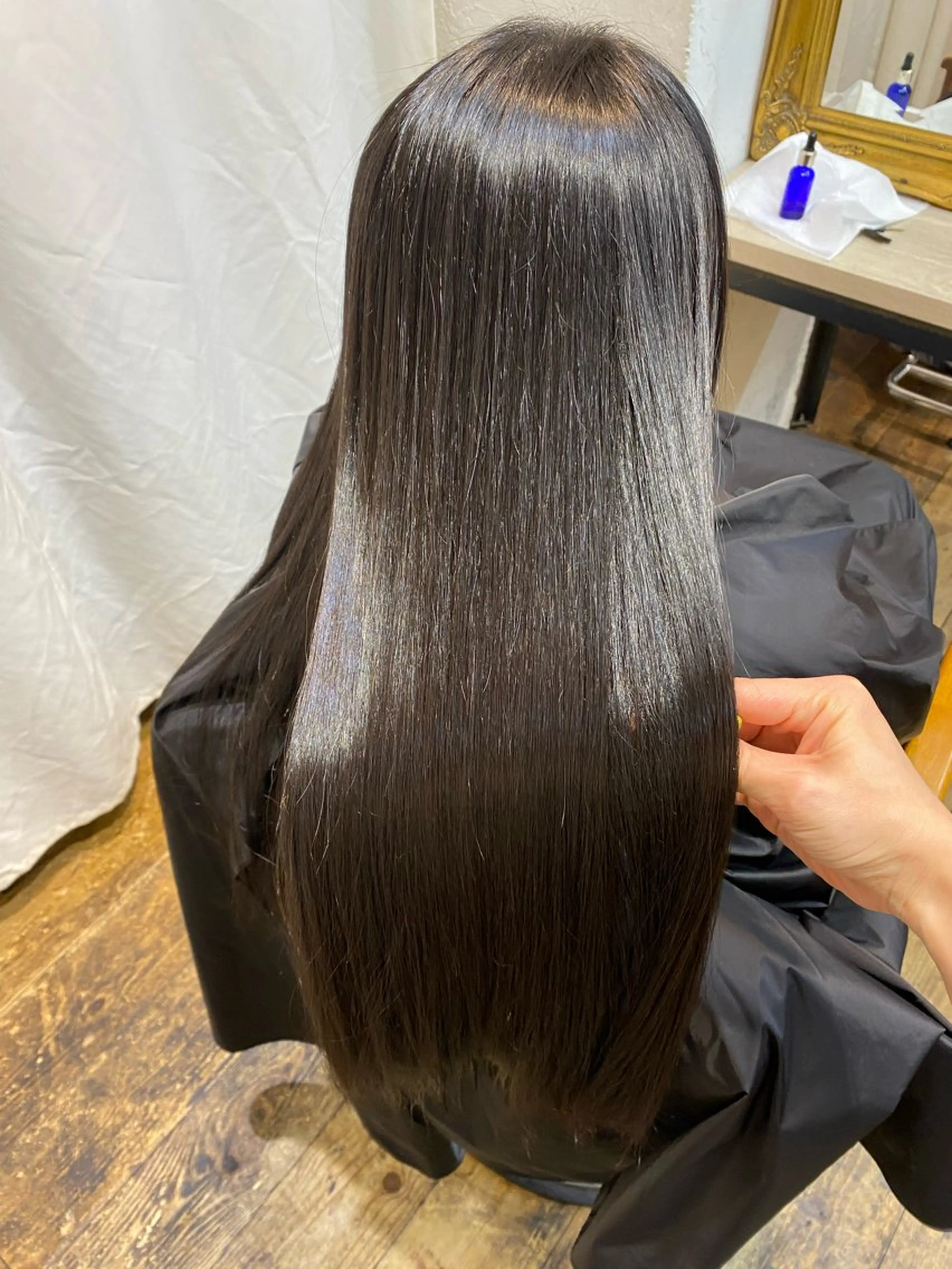 ロング カラー パーマ ヘアアレンジ メンズ キッズ 縮毛矯正 暖色系/透明感 治野心のヘアスタイル