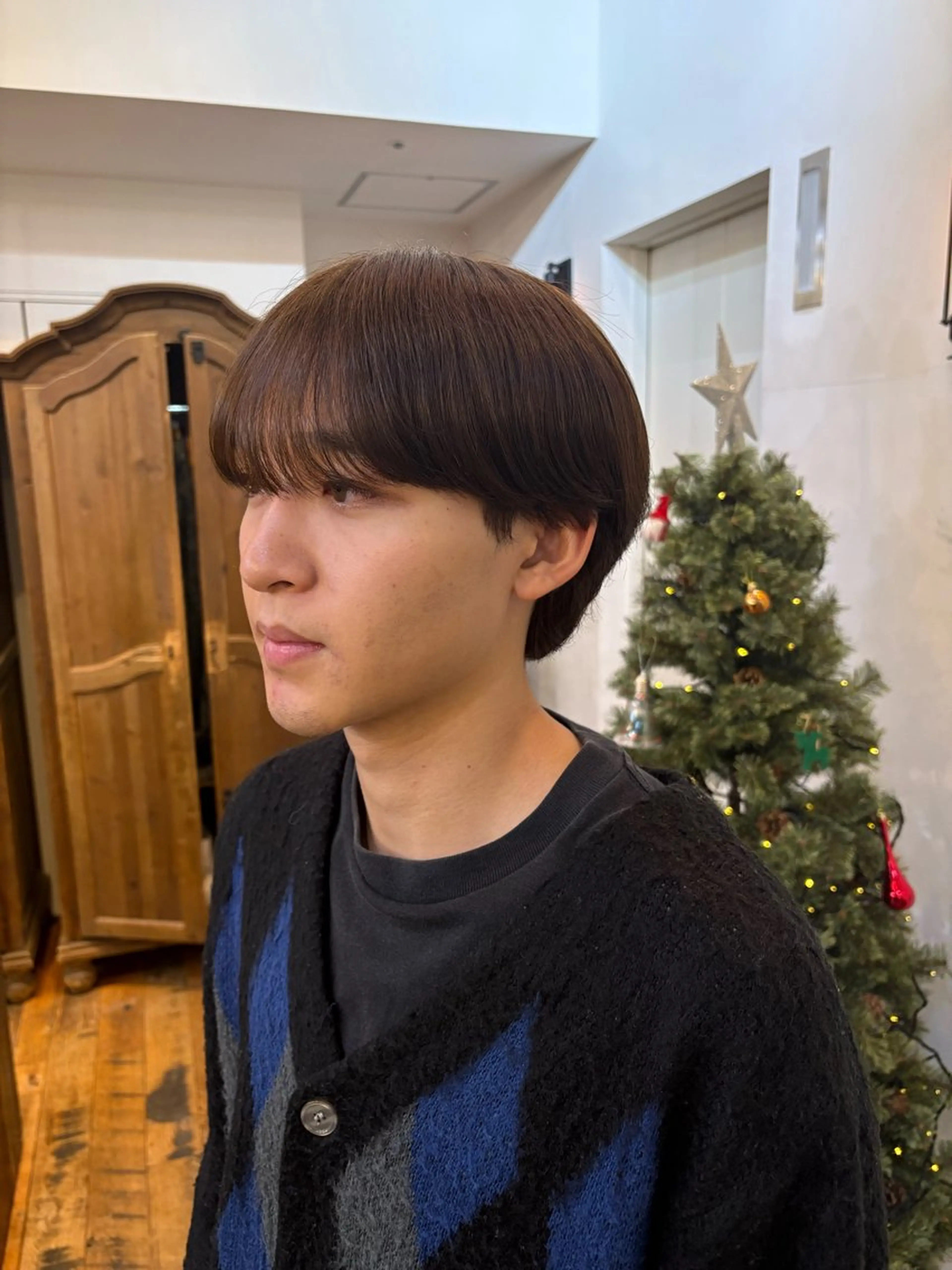 メンズ マッシュ シースルーマッシュ カット トリートメント 似合わせカット‪// 鶴我万唯華のヘアスタイル