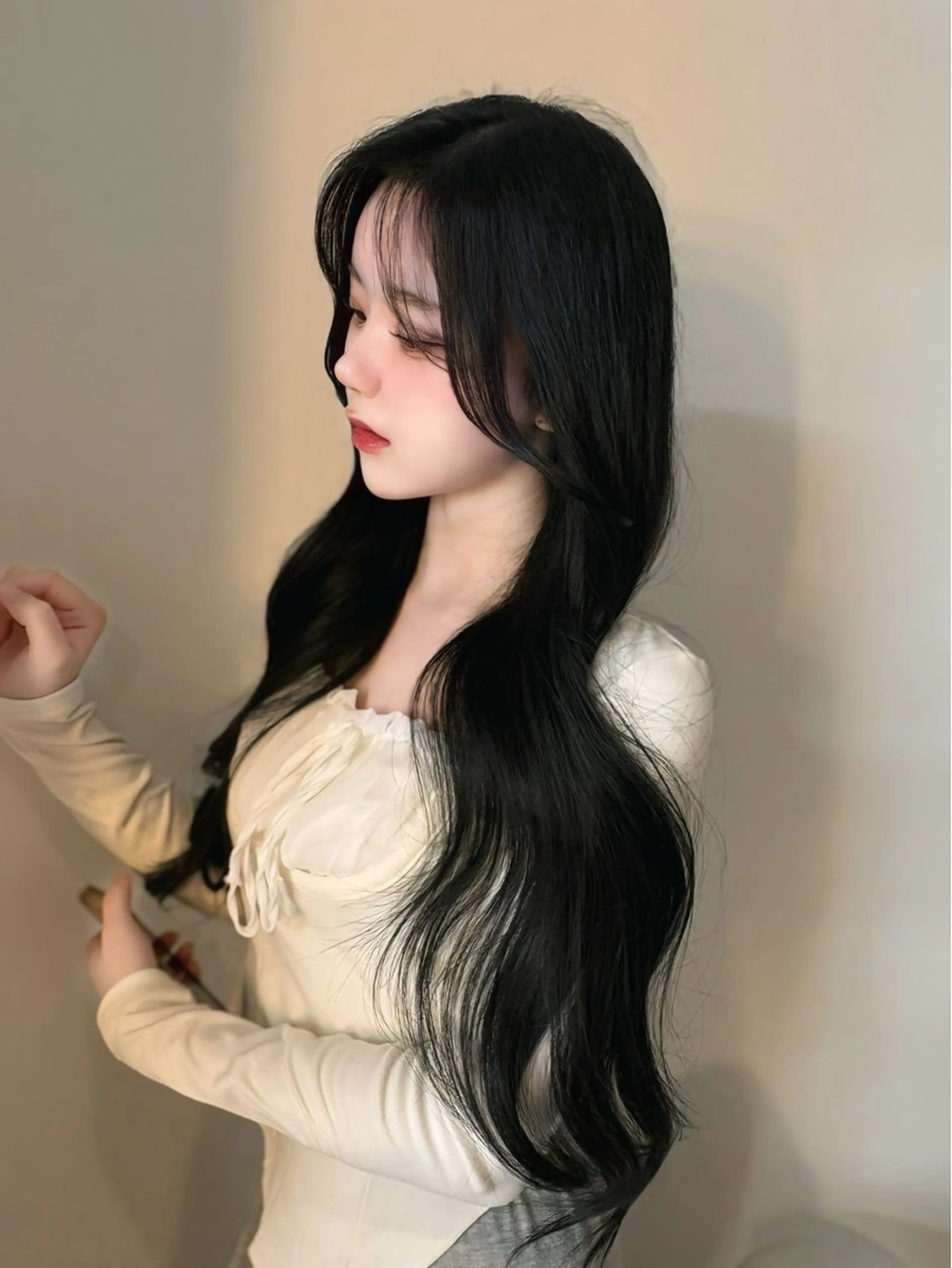 ロング カラー 透明感カラー ヨシンモリ 韓国風ヘア トリートメント ヘアカラー VEYY.nagoya所属・みゅう／韓国：網紅： トレンドヘアのヘアスタイル