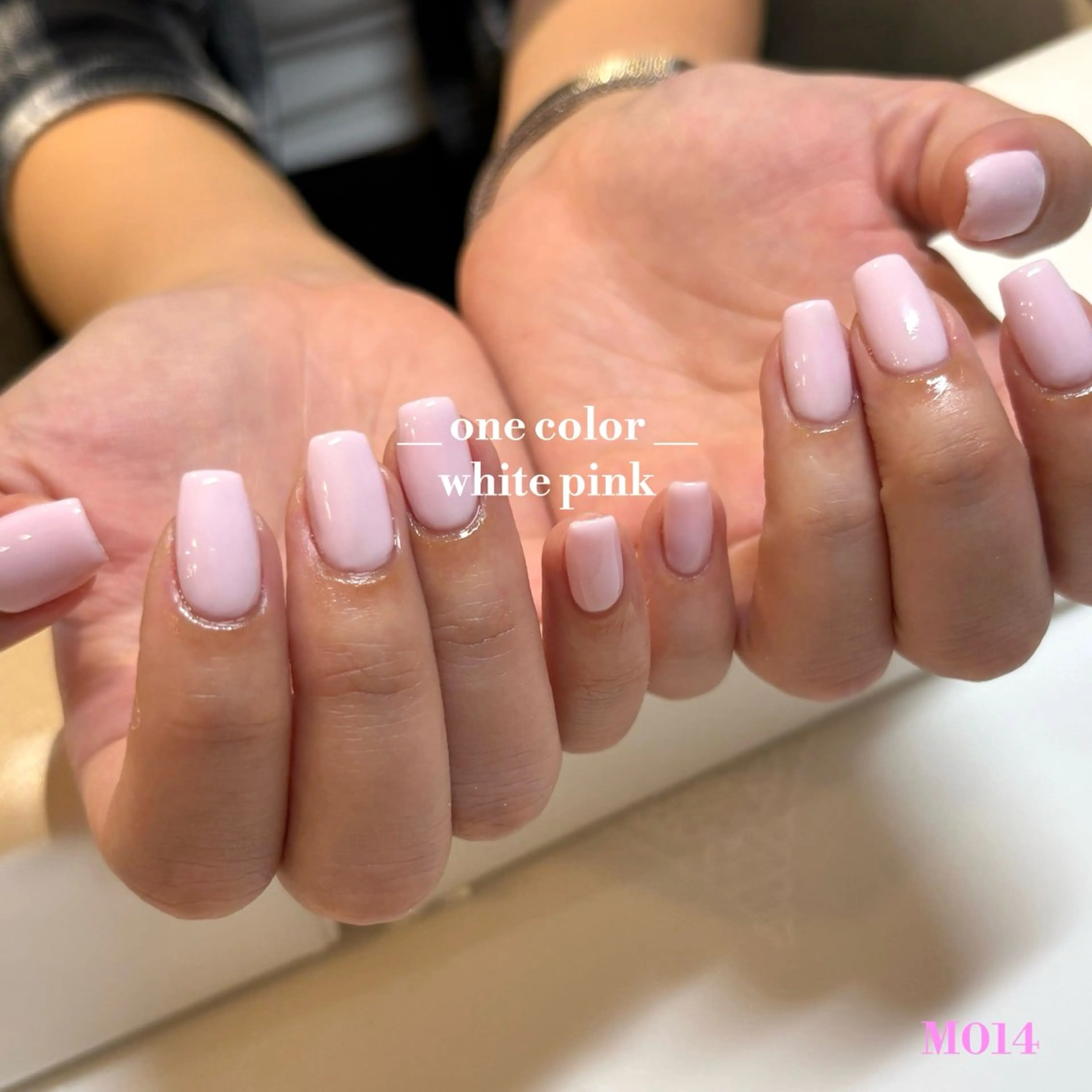 ネイル ワンカラーネイル ホワイト ハンドネイル misaki ︎.♡*.のネイルデザイン