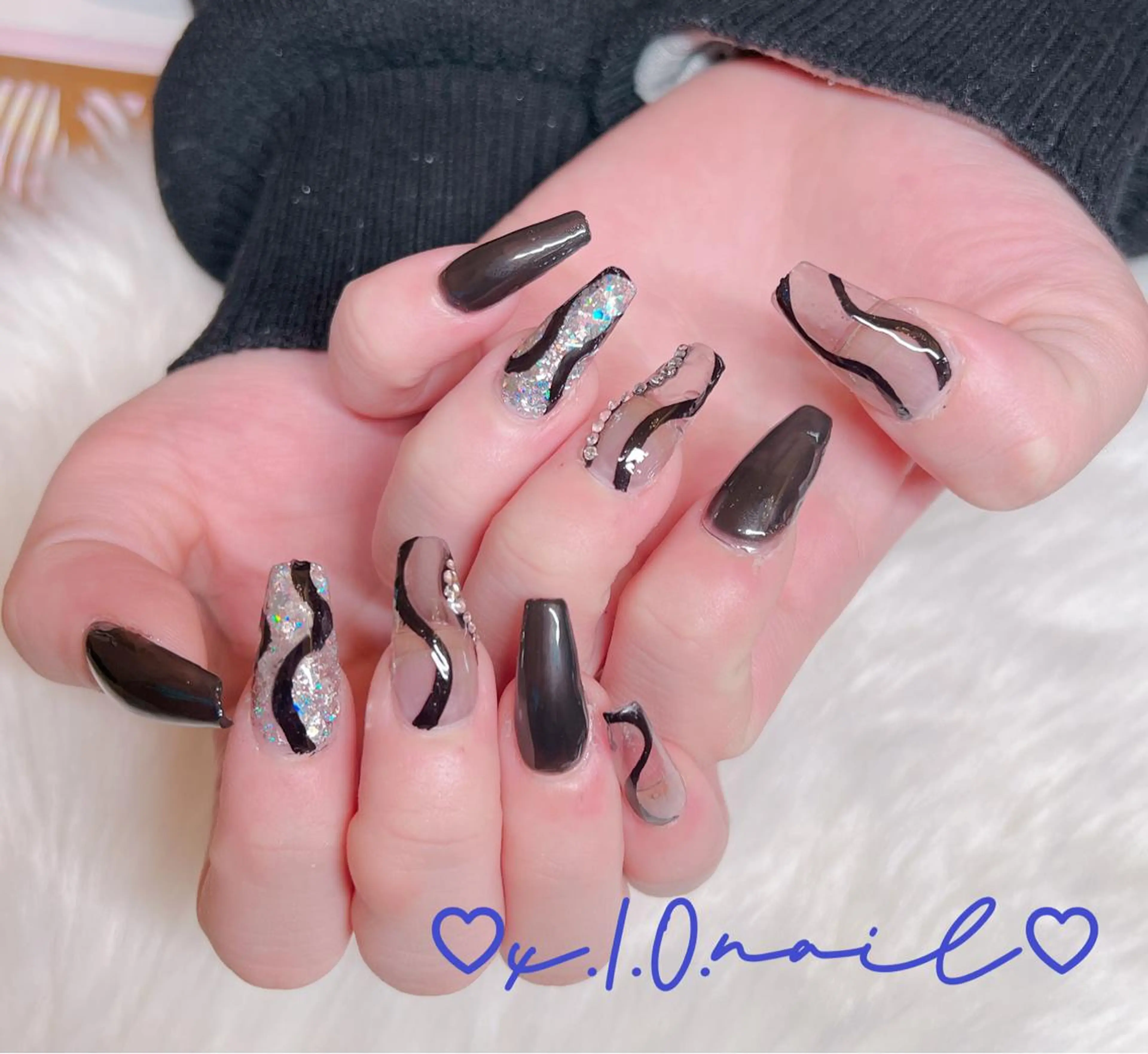 ネイル アニマル柄 アートネイル ニュアンスネイル ネイルチップ ハンドネイル x.1.0.nail ♡Cのネイルデザイン