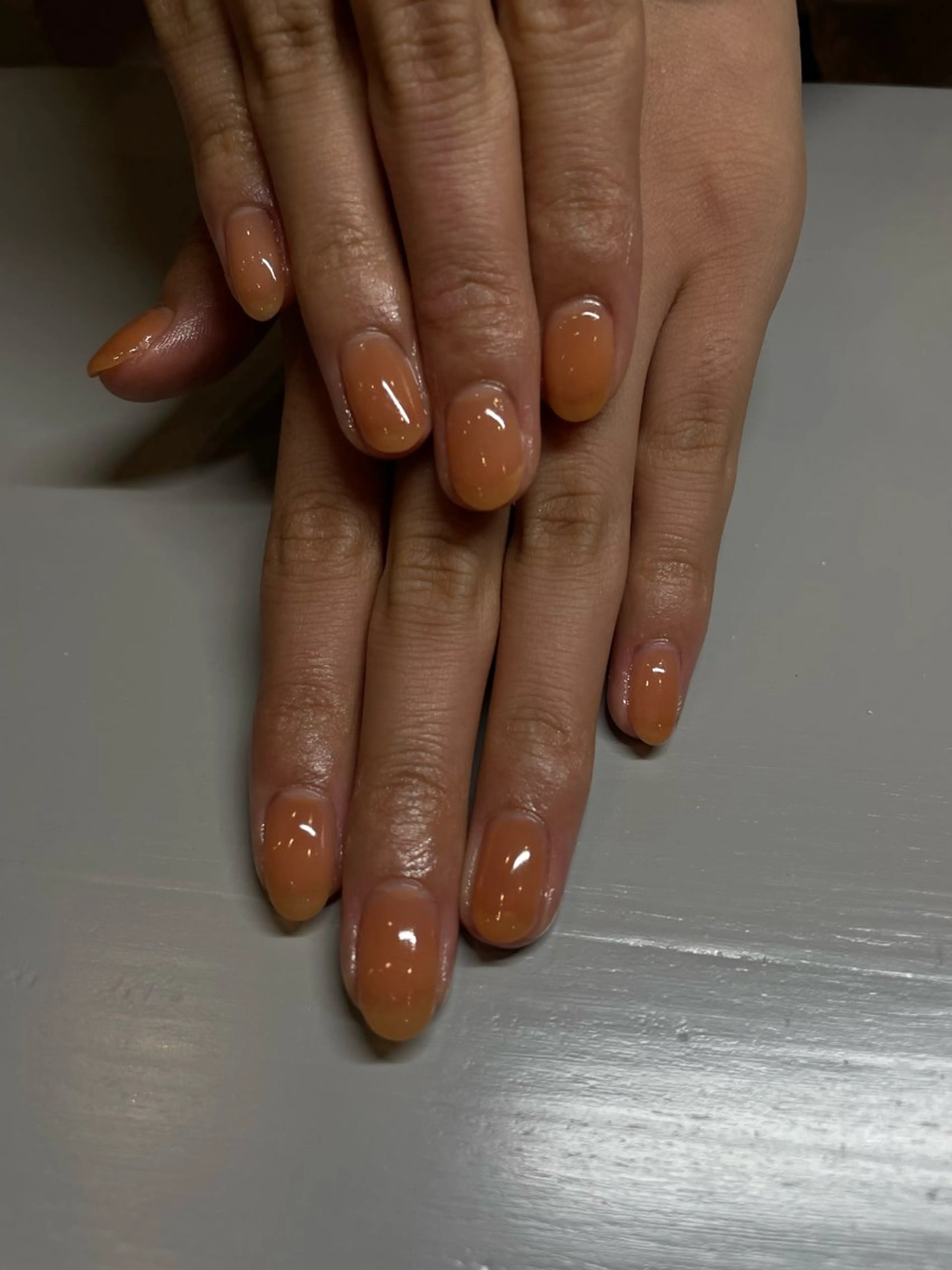 ネイル オレンジ ハンドネイル the 25 Nail所属・tanaka 25nailのネイルデザイン