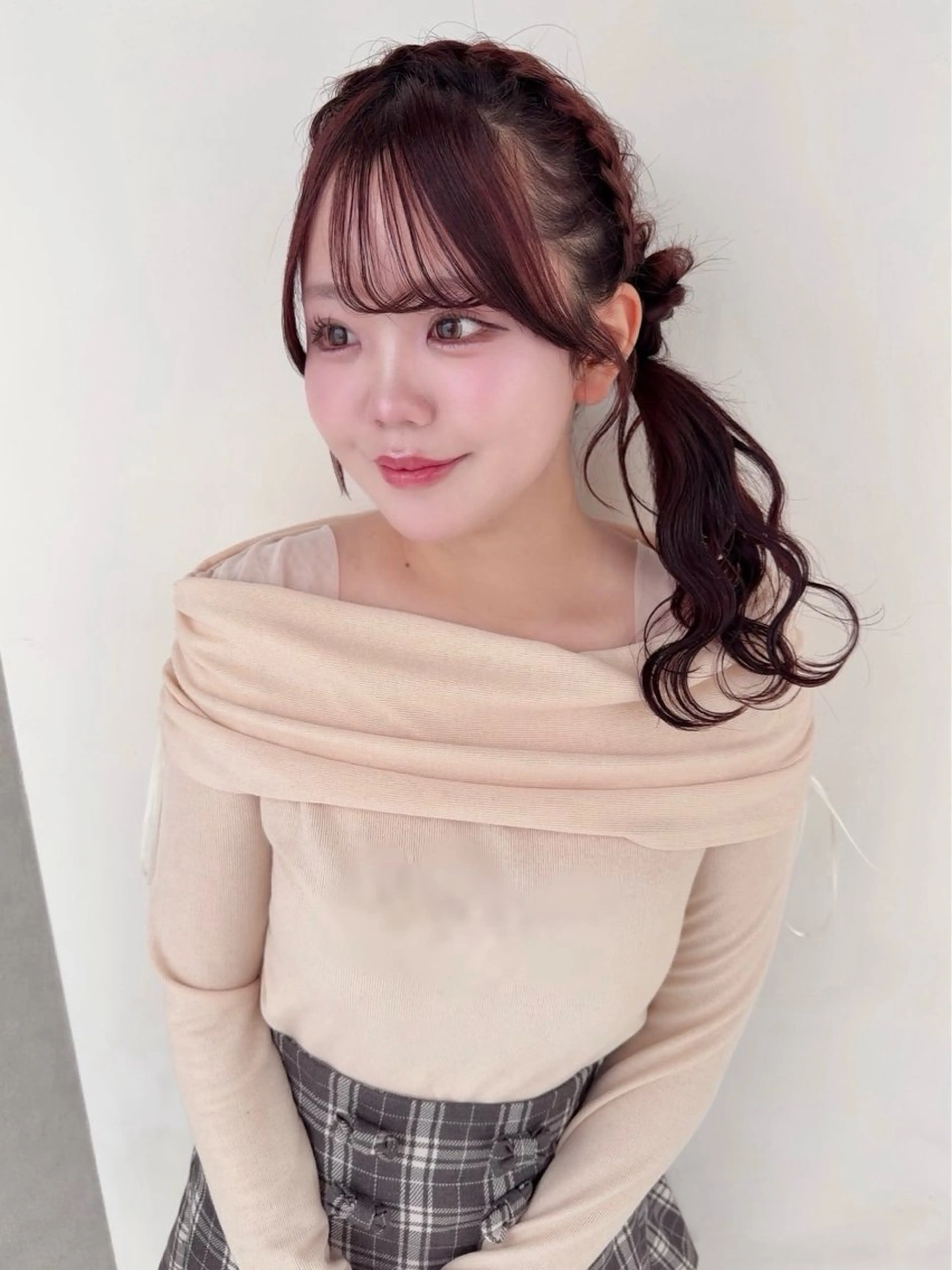 ロング ヘアアレンジ ヘアセット 🩰ピンクベージュ 💞midori💞のヘアスタイル