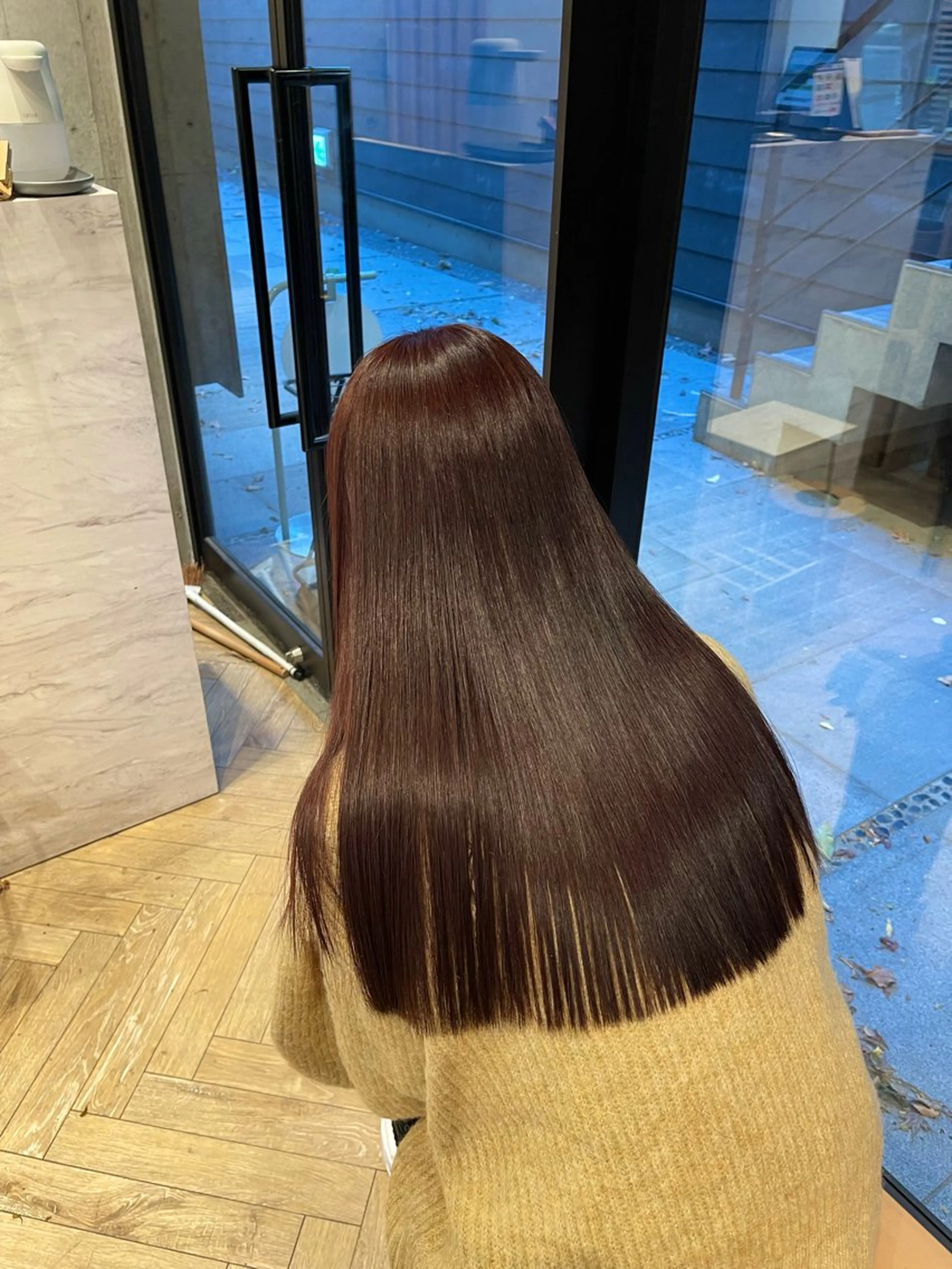 ロング 愛莉/ラベンダー/ ベージュ/ブラウンのヘアスタイル