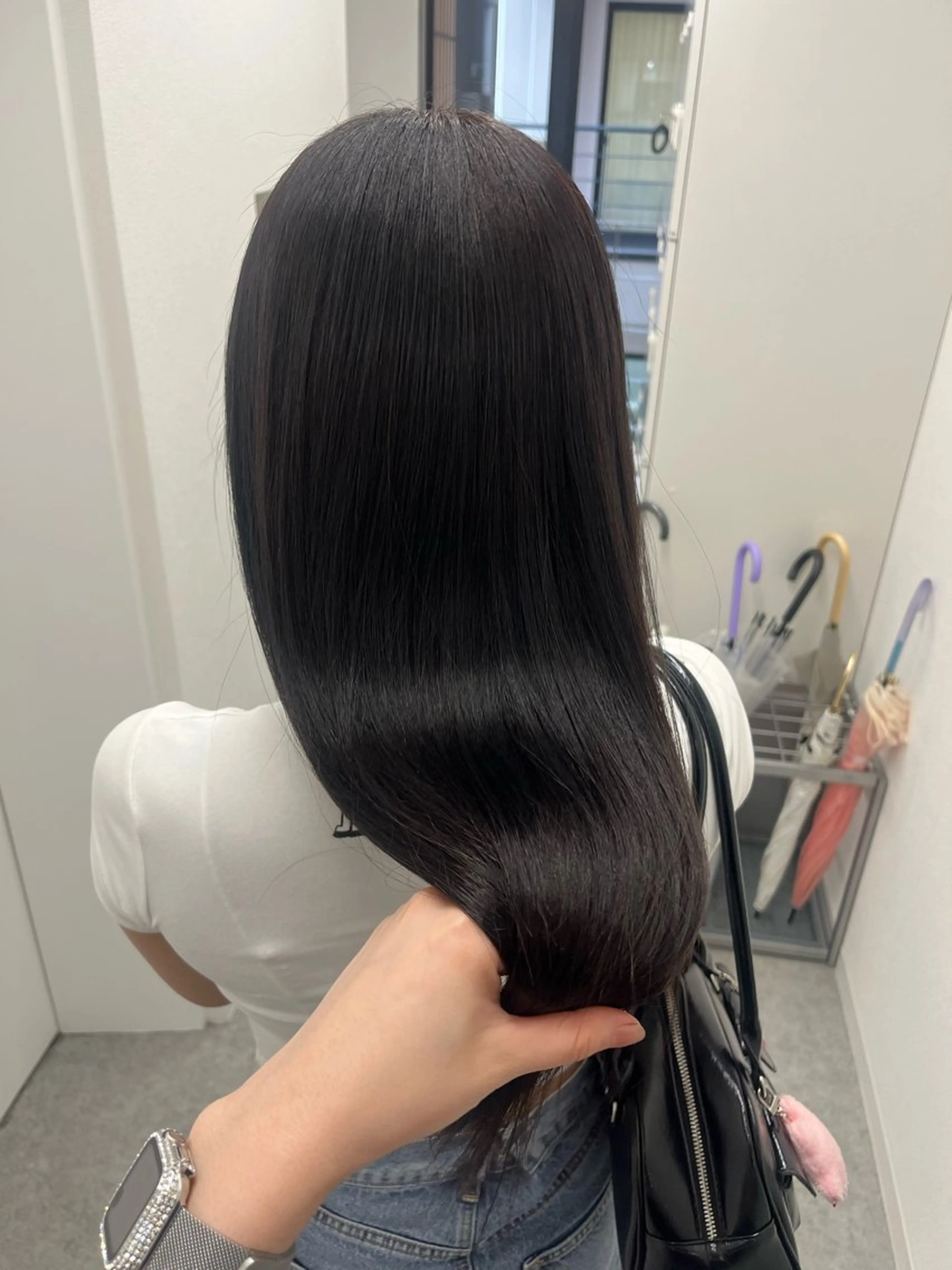 セミロング カラー 透明感カラー ユイ☆ハイトーン ☆ブリーチデザインのヘアスタイル