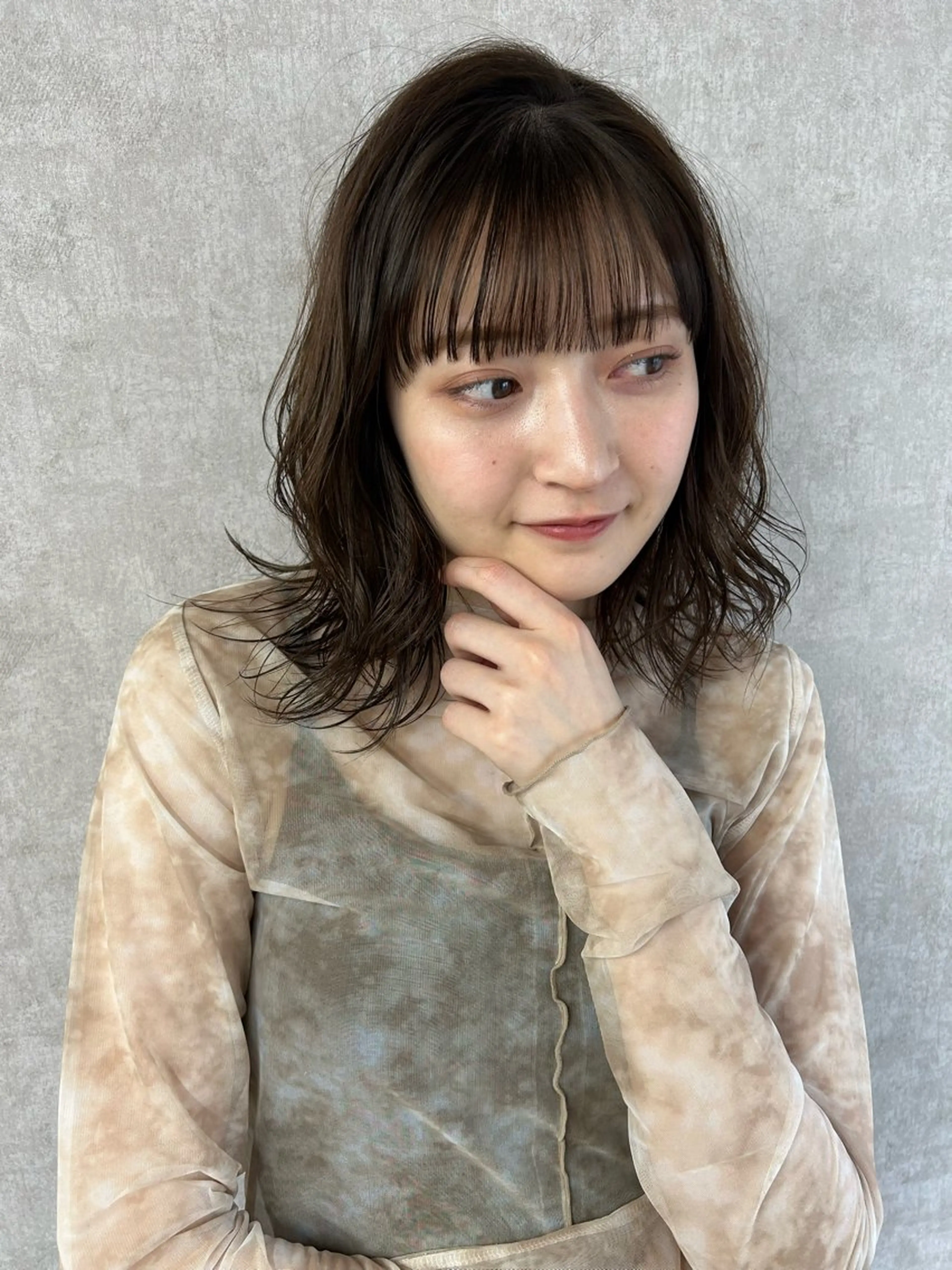 ミディアム カラー ヘアカラー トリートメント 透明感カラー/メンズ /ボブKanna🪄のヘアスタイル