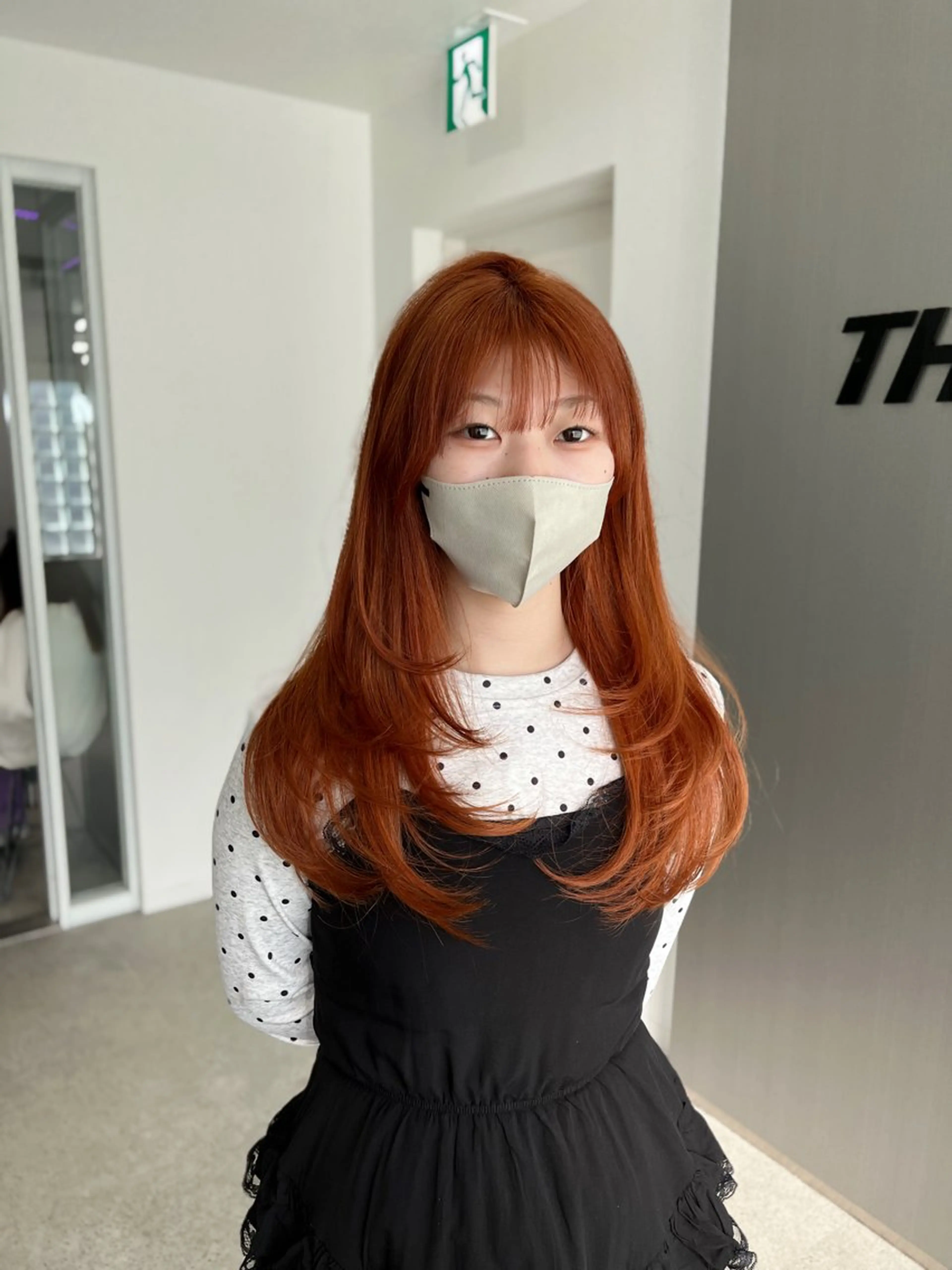 ロング カラー ベージュカラー オレンジ オレンジベージュ パーマ/ハイトーン /ボブ/前原汐🧸のヘアスタイル