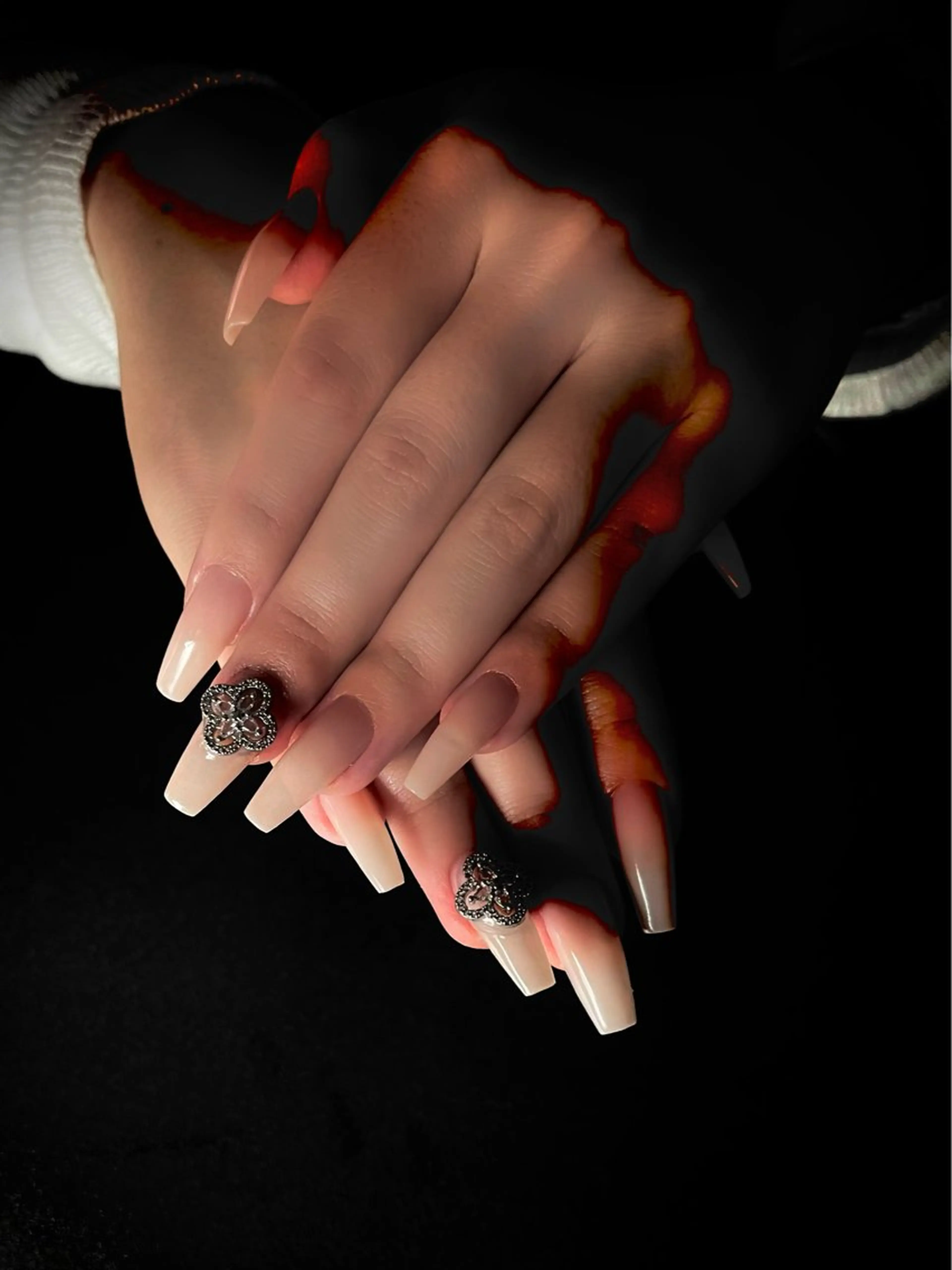 ネイル 長さ出し スカルプネイル nine.🦋 YUKOのネイルデザイン