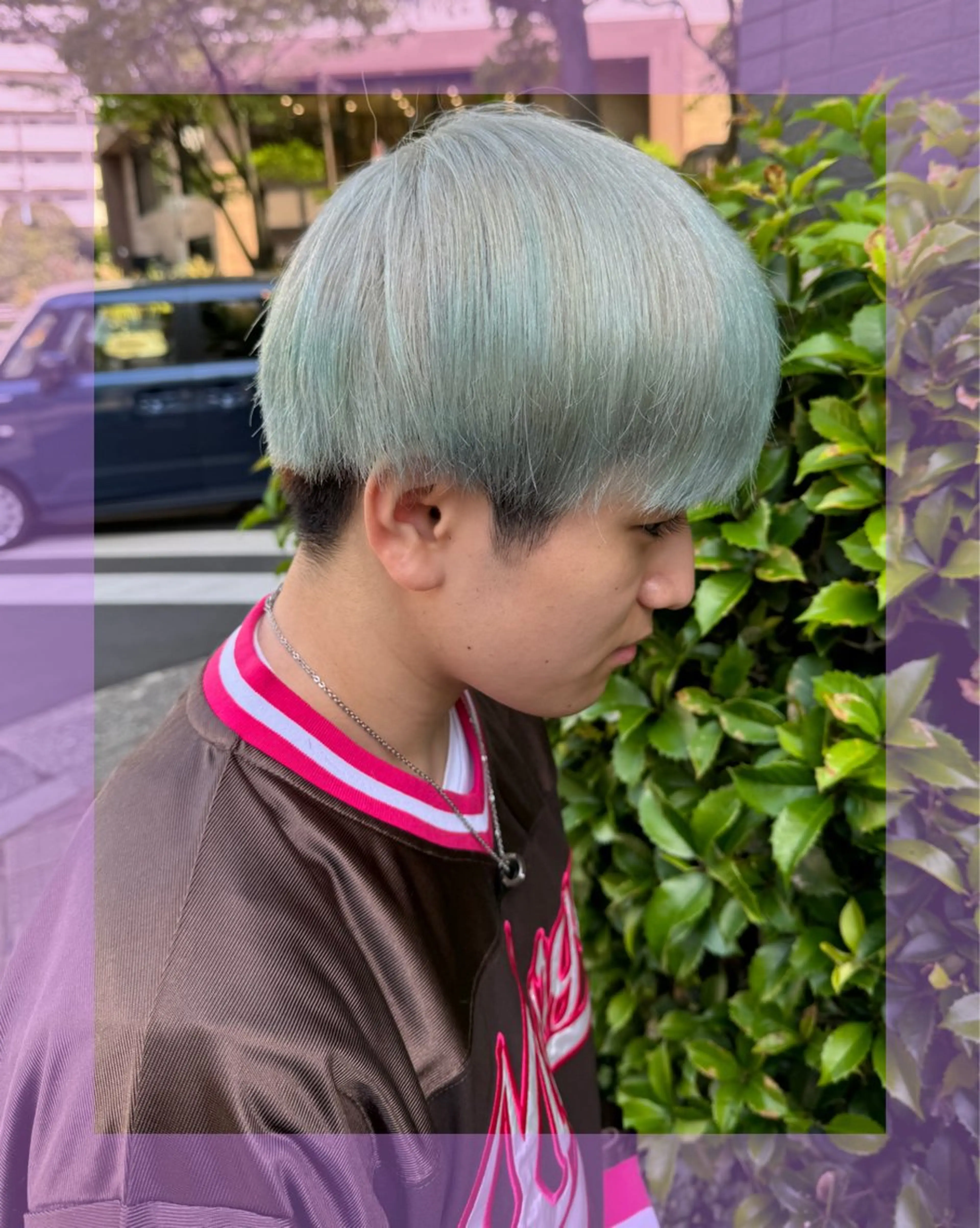 ショート カラー メンズ ブリーチ♡メンズ マッシュ♡MIUのヘアスタイル