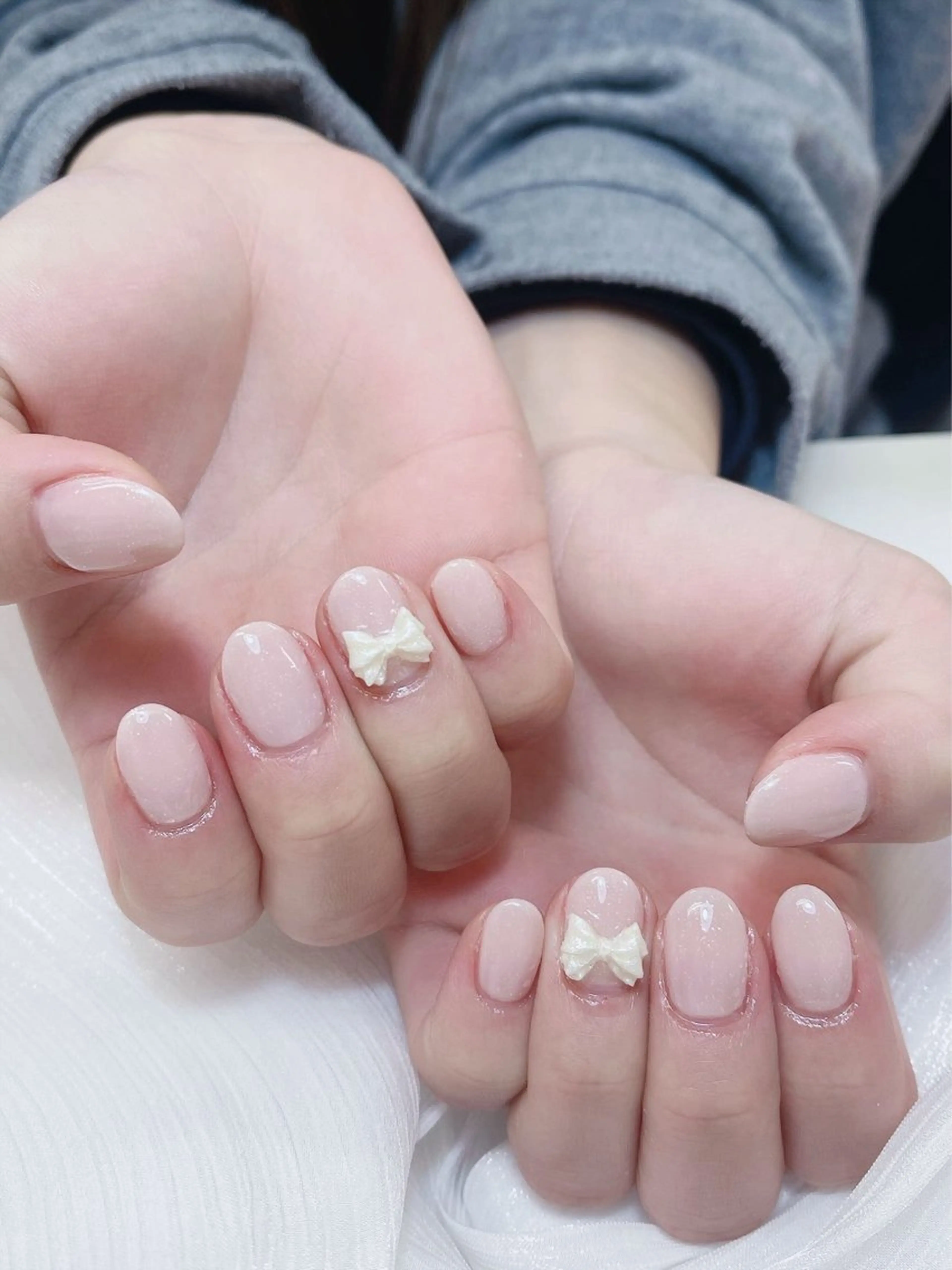 ネイル チークネイル 成人式 フレンチネイル グラデーション 氷ネイル・うるうるネイル ハンドネイル DUO MI所属・キ キnailのネイルデザイン