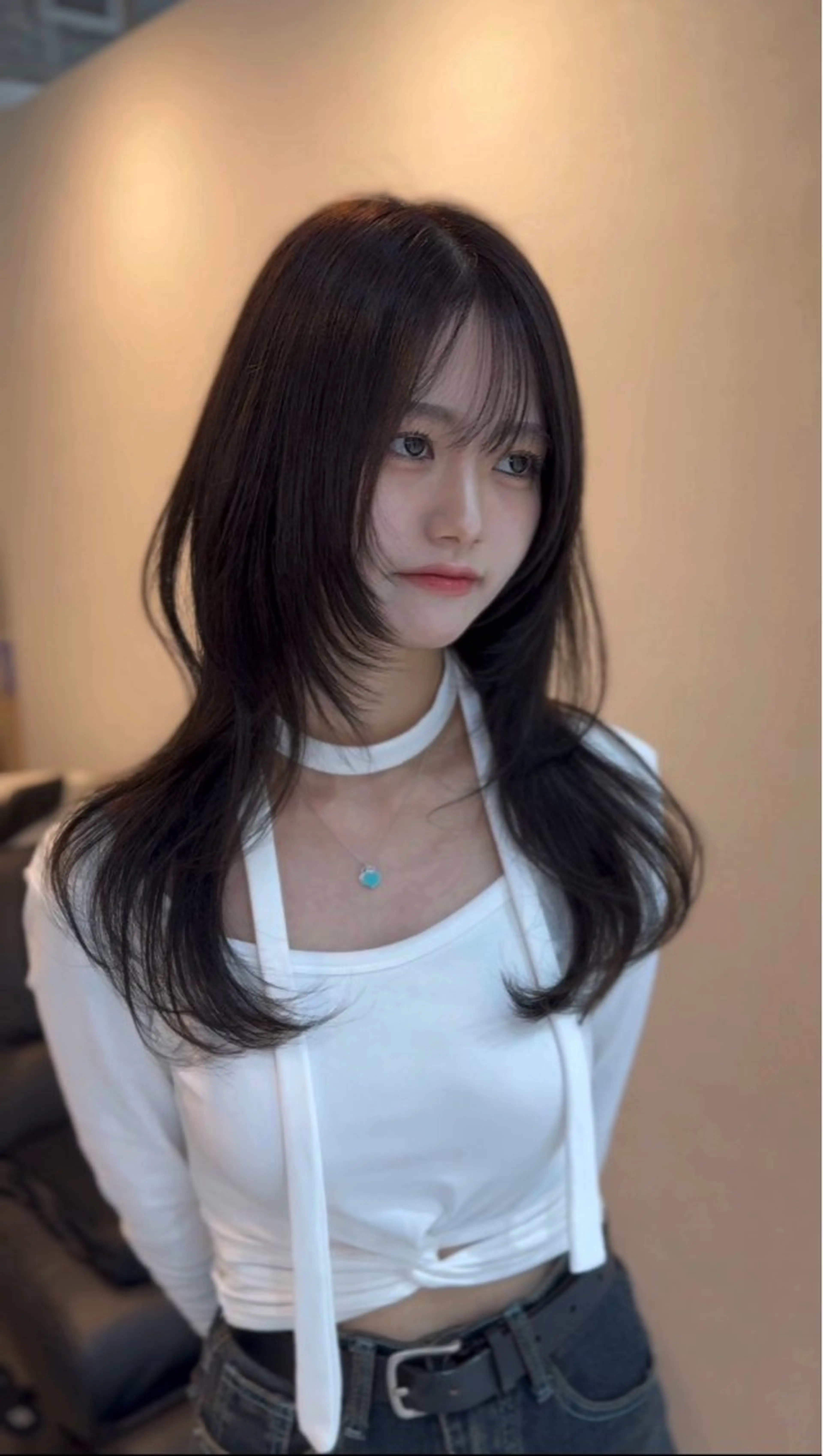 ロング カット ヘアカラー トリートメント 韓国ヘア🩶侑矢 艶髪透明感/福岡のヘアスタイル