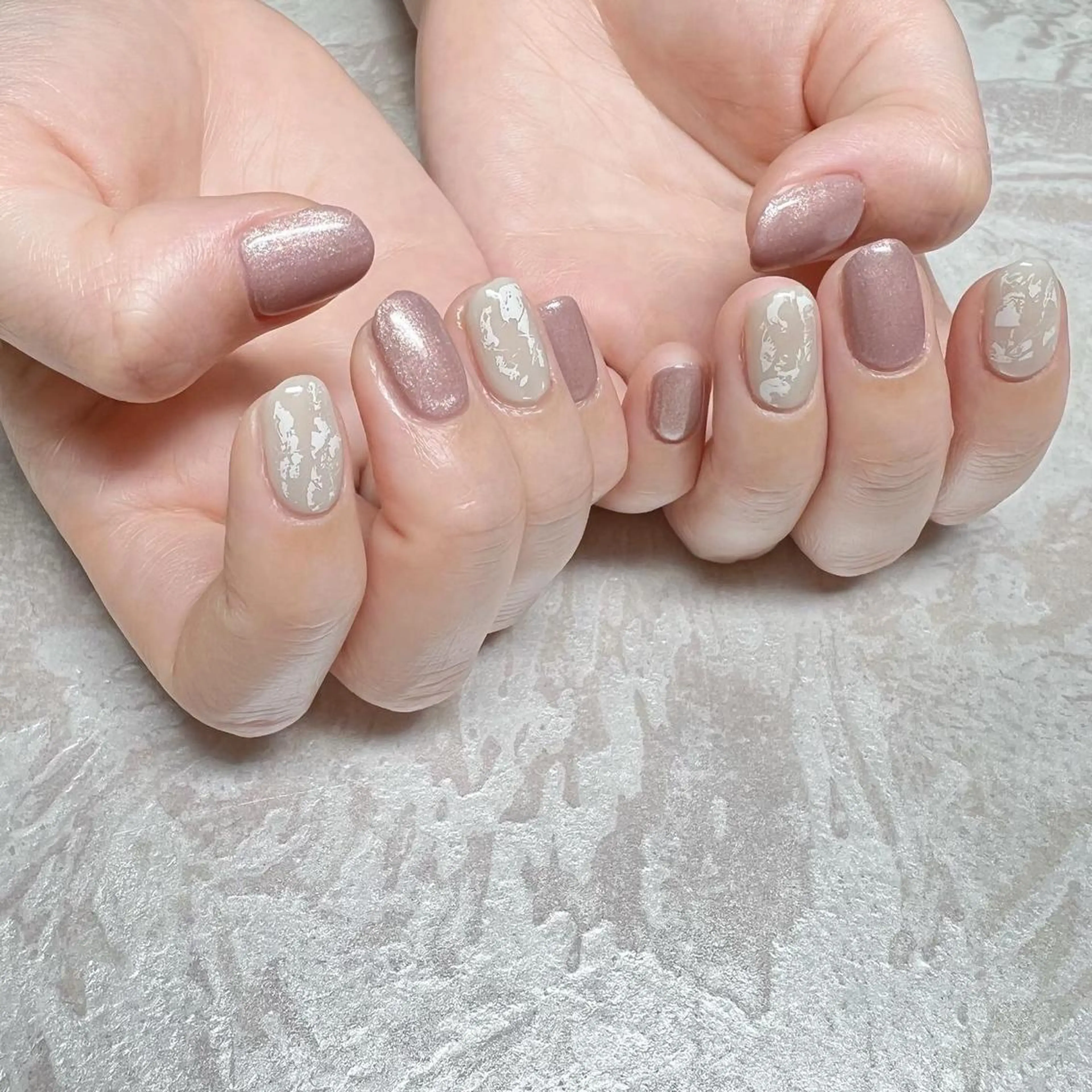 ネイル ニュアンスネイル ショートネイル gemickle nailのネイルデザイン