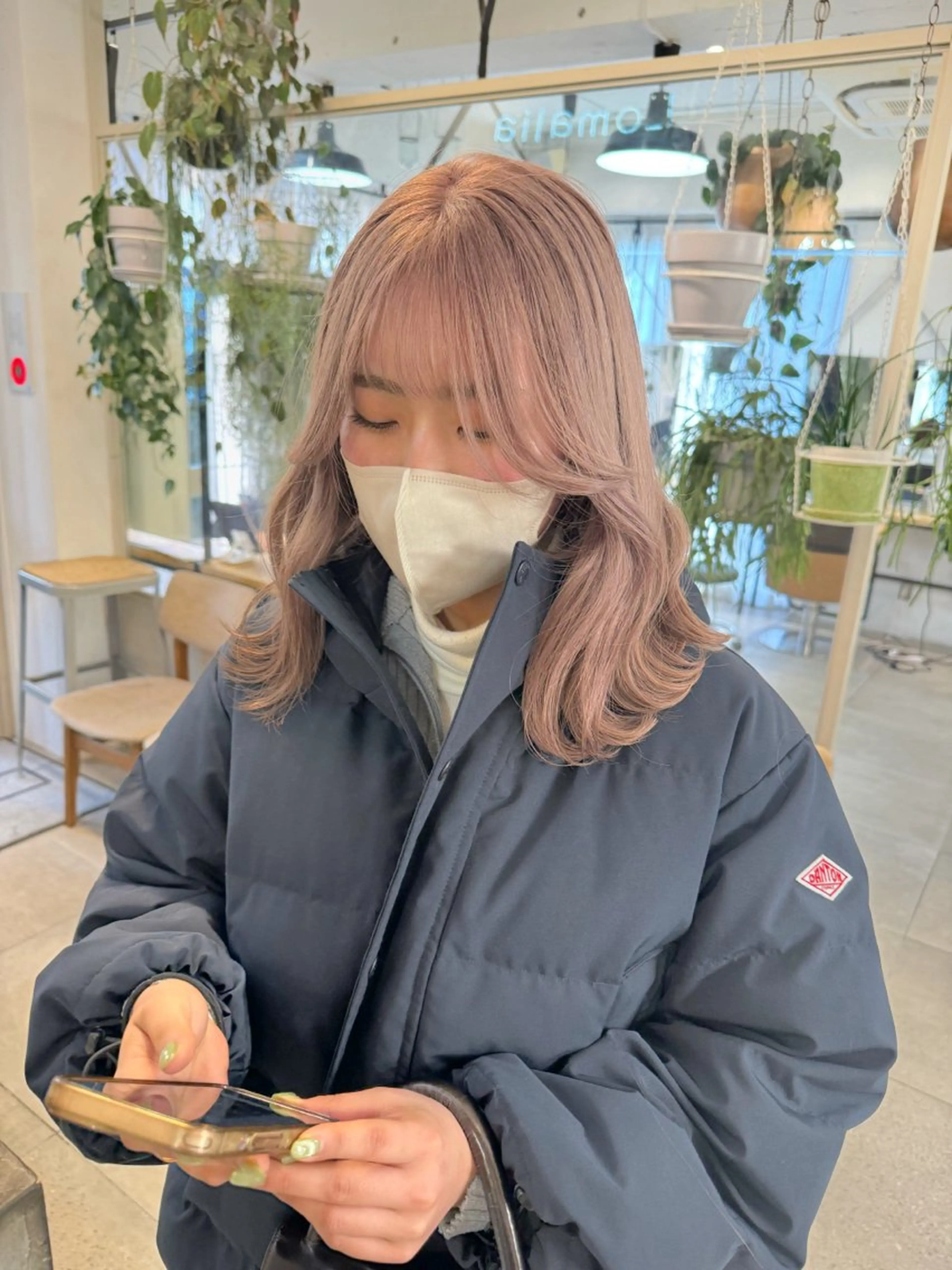 セミロング カラー ベージュカラー ブリーチ ケアブリーチ ピンクカラー ピンクベージュ ヘアカラー 艶カラー 🤍🫧/makoのヘアスタイル