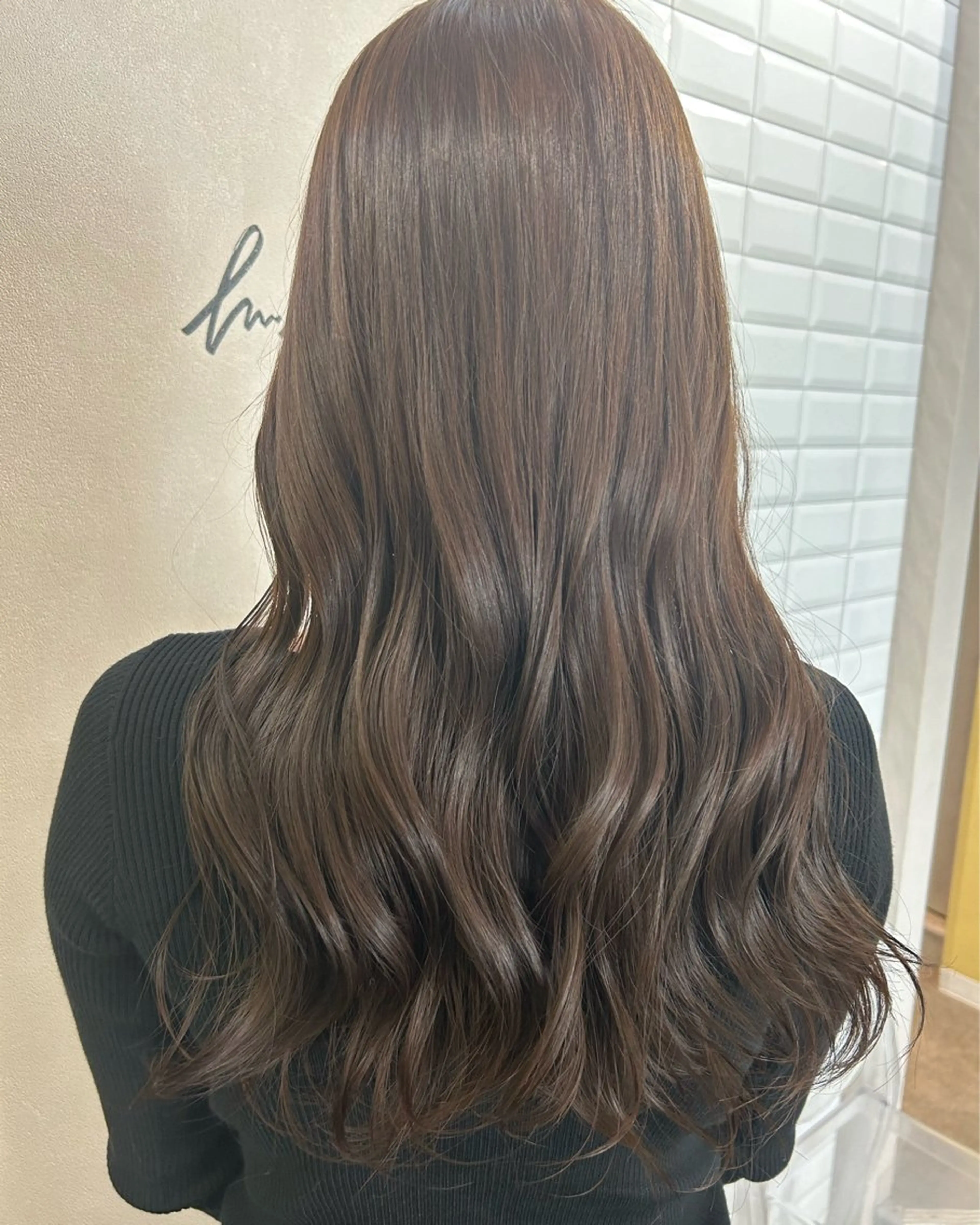 ロング カラー ブラウンカラー カット ヘアカラー トリートメント hub hair レイヤー/透明感のヘアスタイル