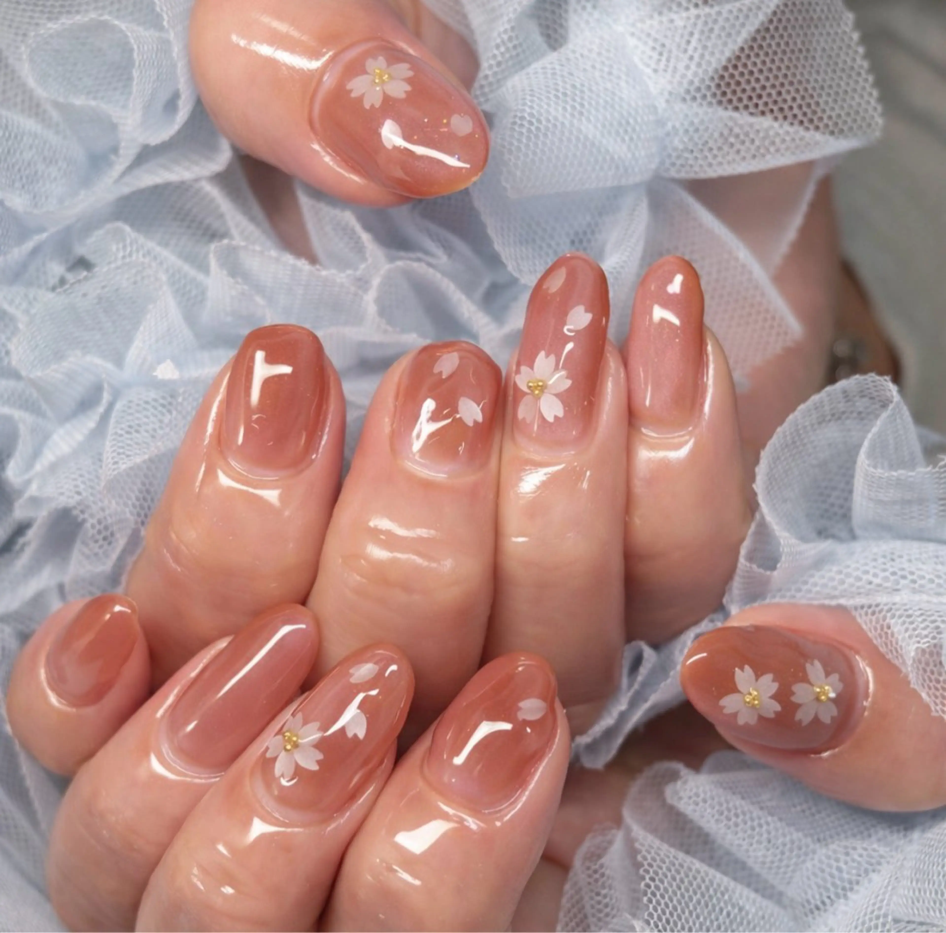 ネイル マグネットネイル 春ネイル ワンホンネイル miminon 自宅ネイルサロンのネイルデザイン