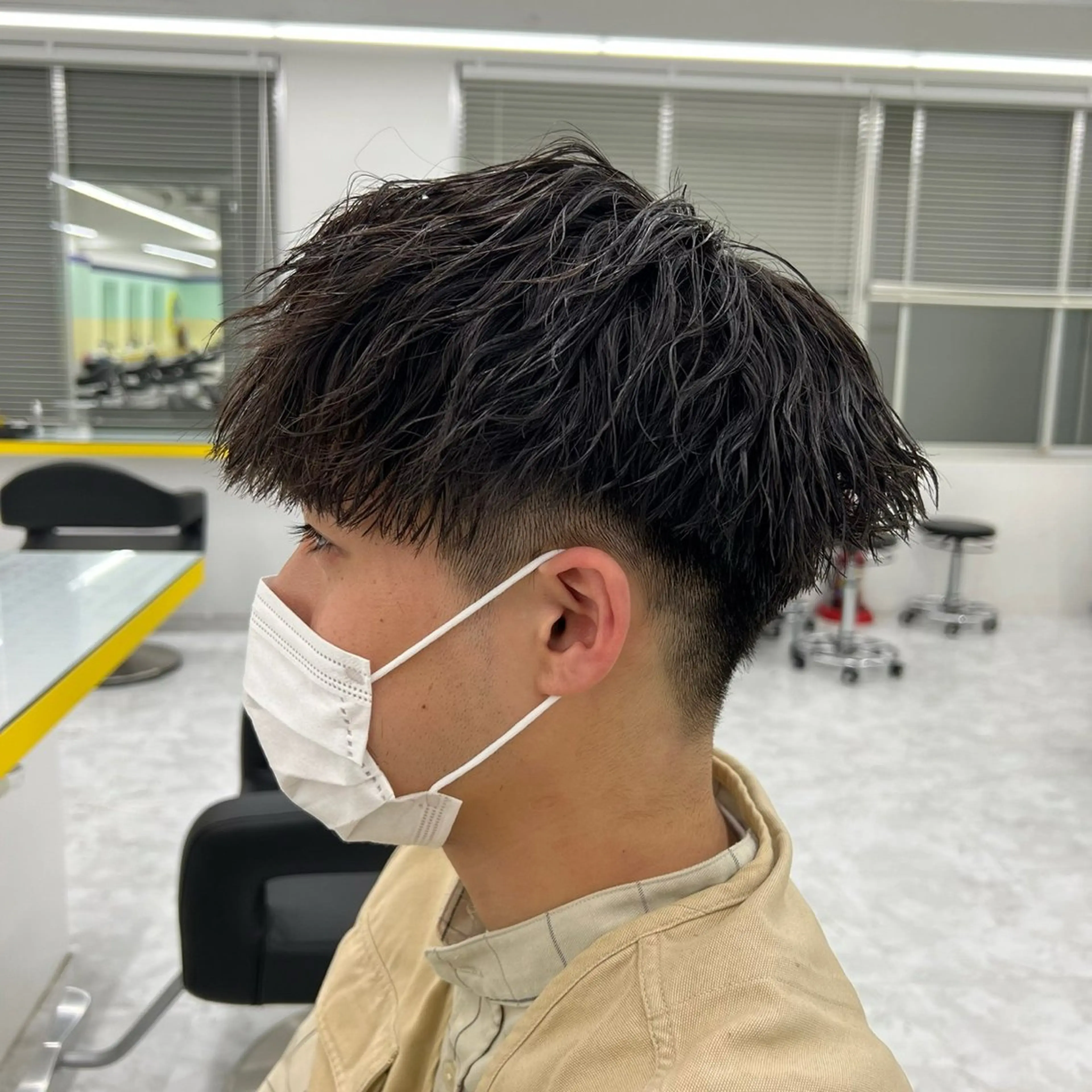 ショート カラー パーマ メンズ カット パーマ 韓国レイヤーカット /REIのヘアスタイル