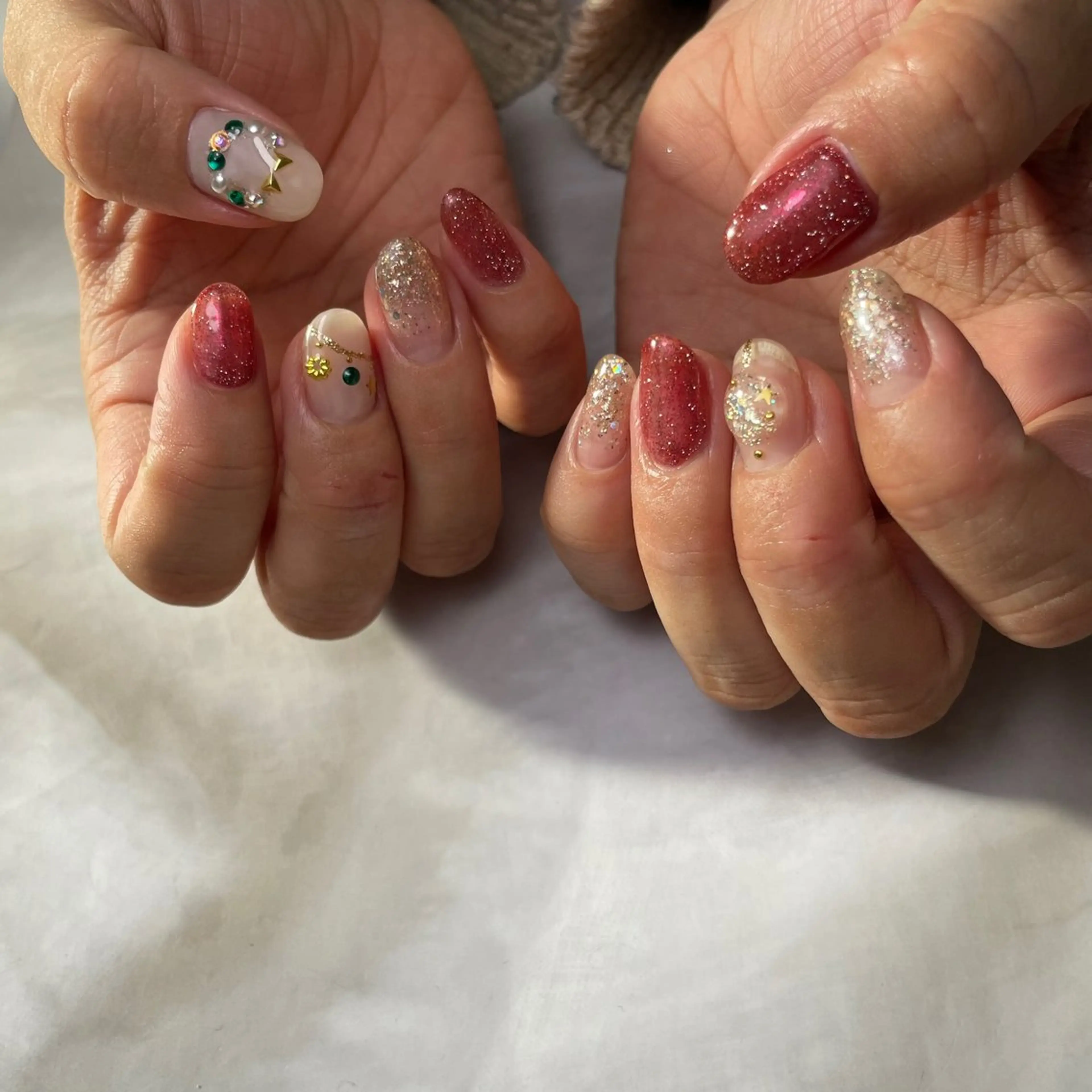 ネイル オフィスネイル ワンカラーネイル 冬ネイル クリスマス Colorer'me クロレミーのネイルデザイン