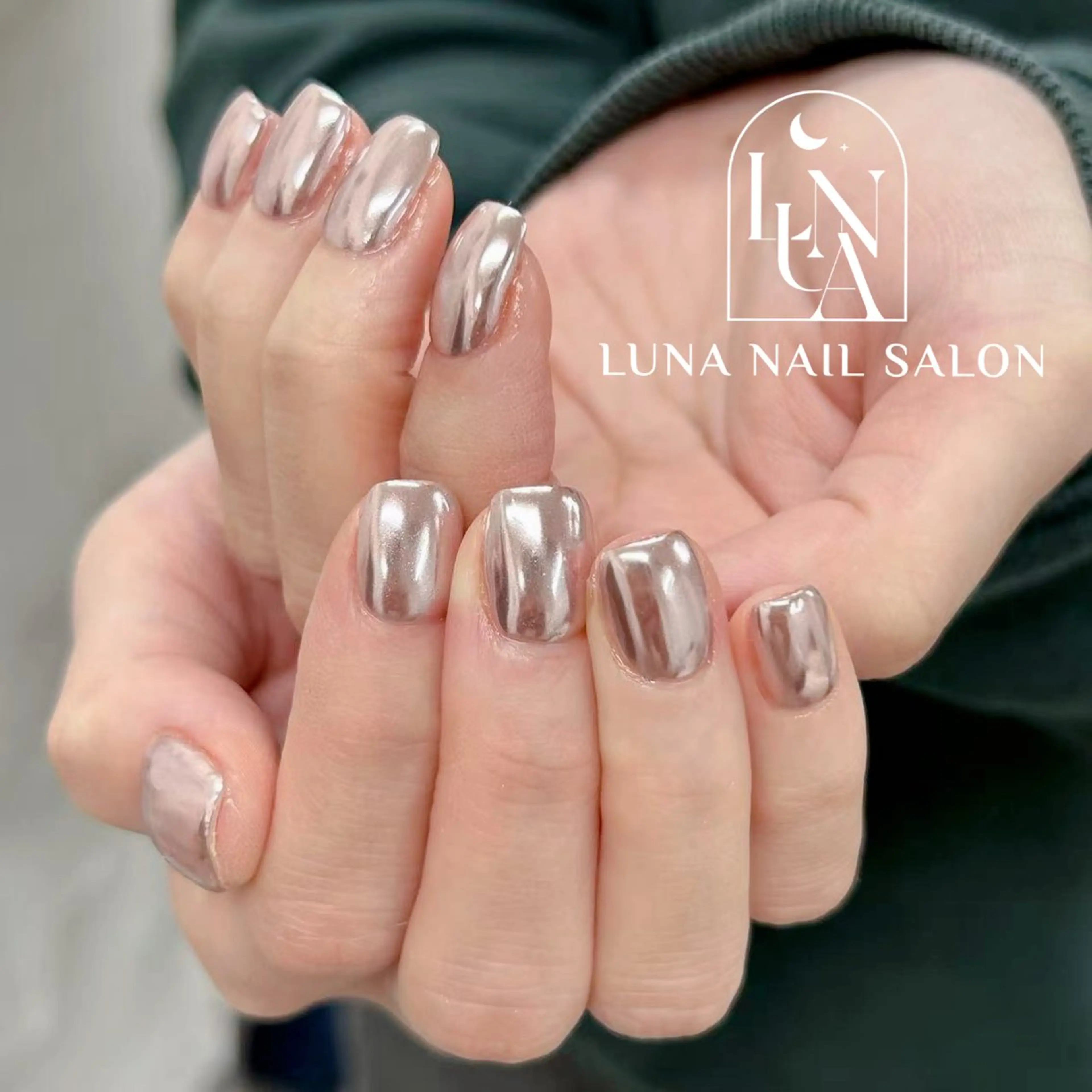 ネイル アートネイル フレンチネイル ジェルネイル ガラスフレンチ 韓国ネイル ハンドネイル ハンドケア LUNA Nail salon💕のネイルデザイン