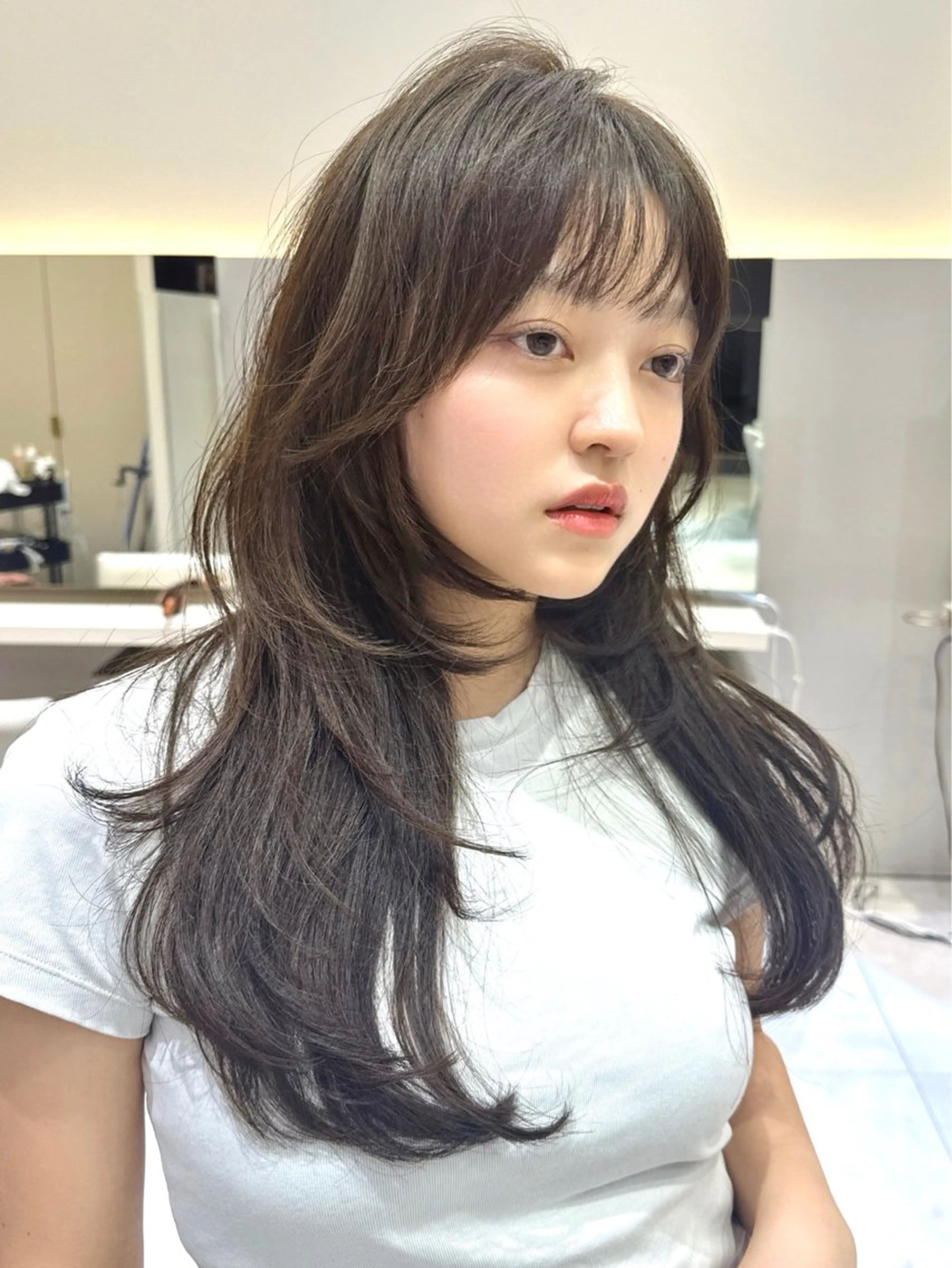 ロング カラー トリートメント カット ヘアカラー トリートメント 西宮ガーデンズ k-two土田陸登のヘアスタイル