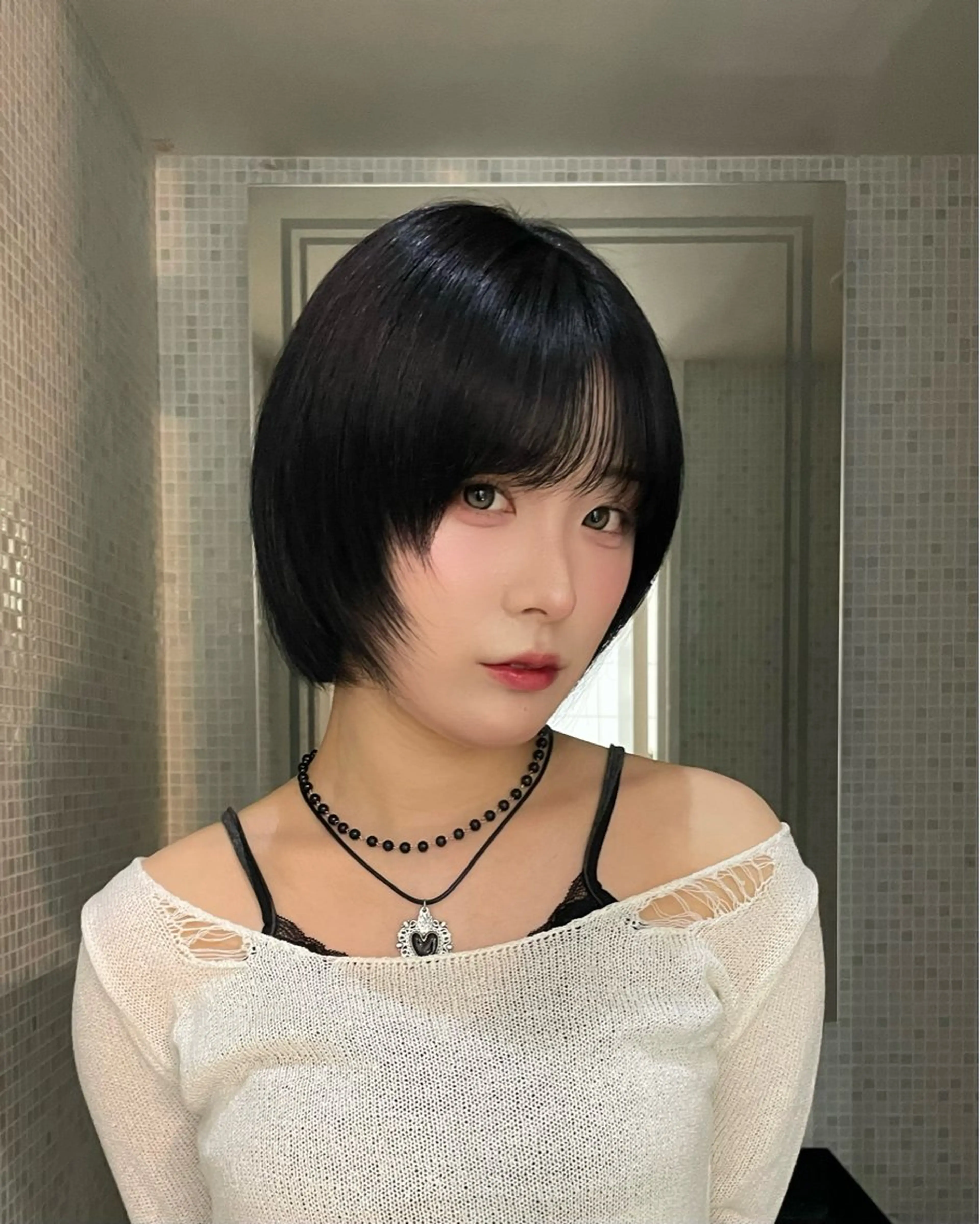 ミディアム カラー こだわりハイトーン/ ケアブリーチ/岸のヘアスタイル