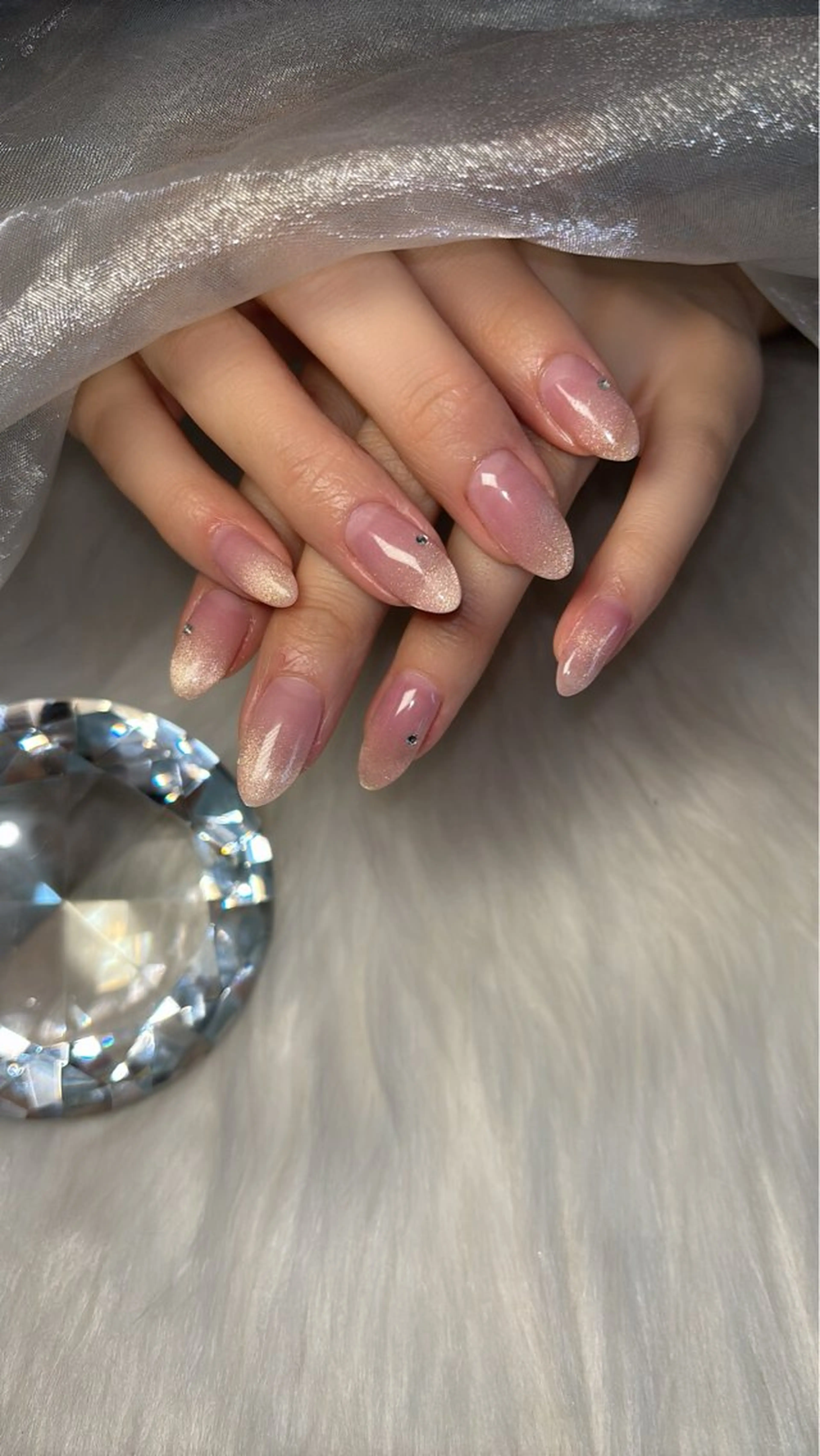 💜(オフ有)ジェル付け放題コース(マグネット/パーツ類追加料金無し)の写真