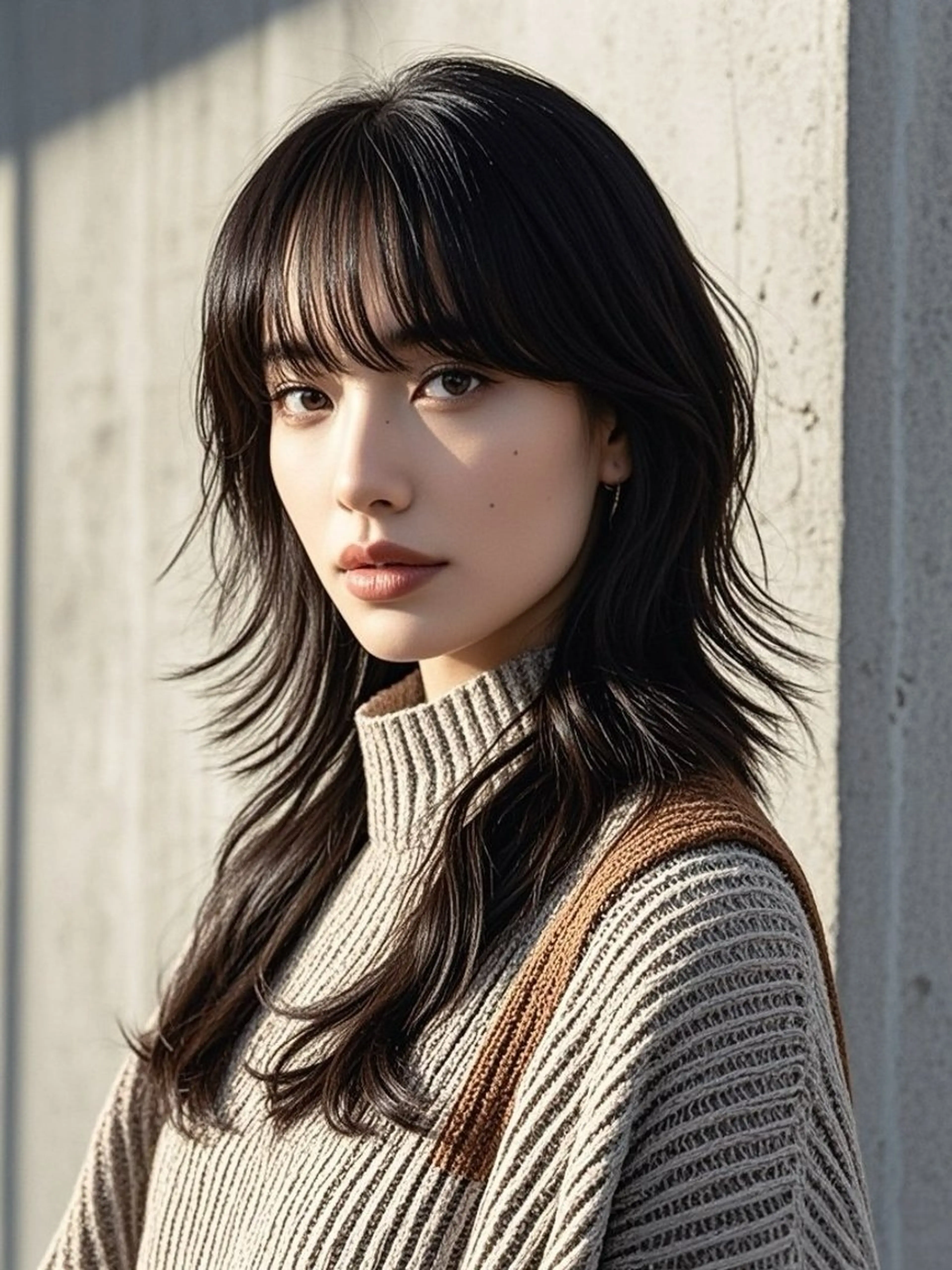 ロング ショートボブ アッシュ ボブ くびれヘア ハッシュカット カット ヘアカラー トリートメント ウルフカット 811 大阪梅田 ウルフのヘアスタイル