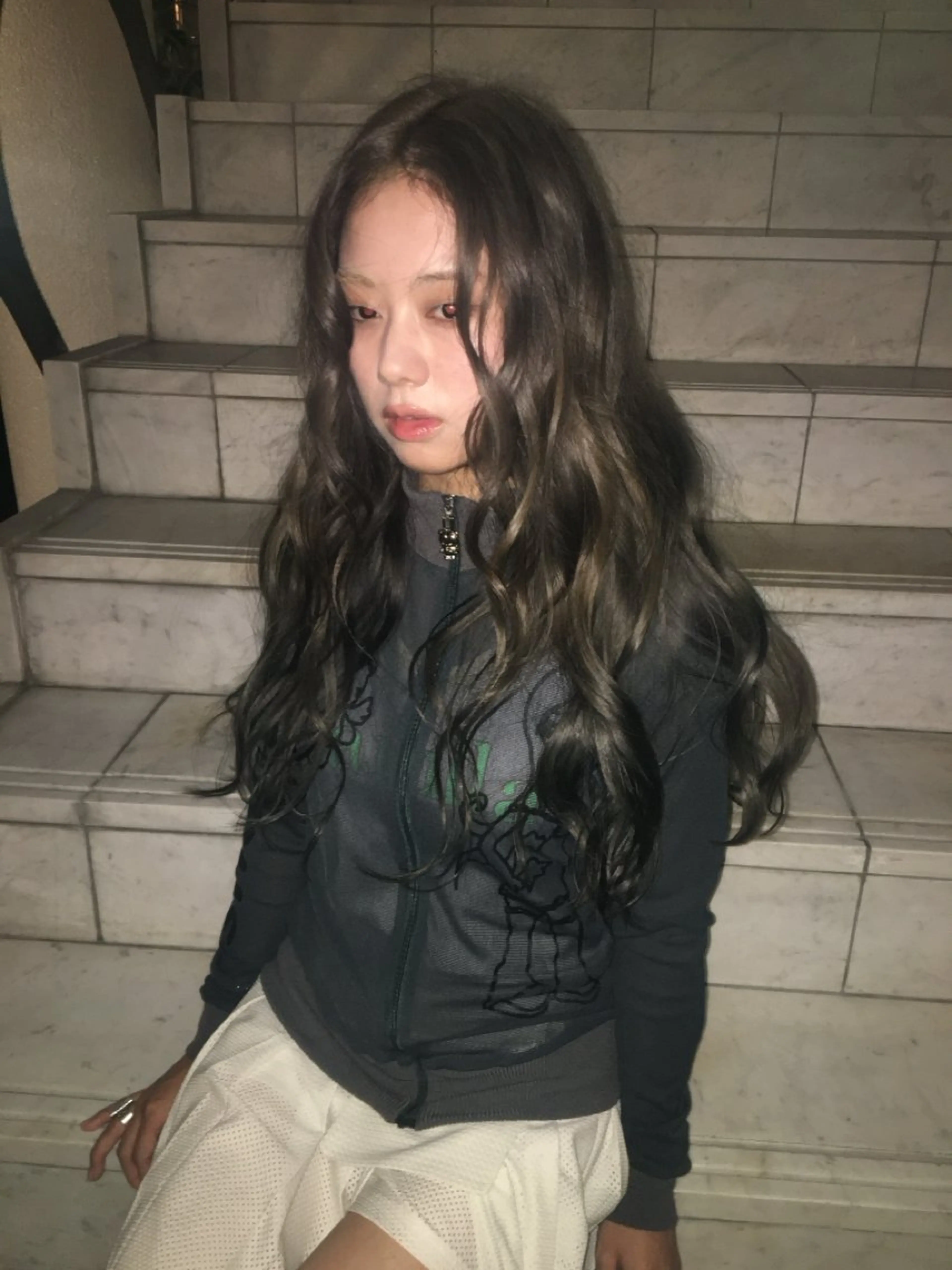 ロング ヘアカラー トリートメント Hanaka @hwndorのヘアスタイル