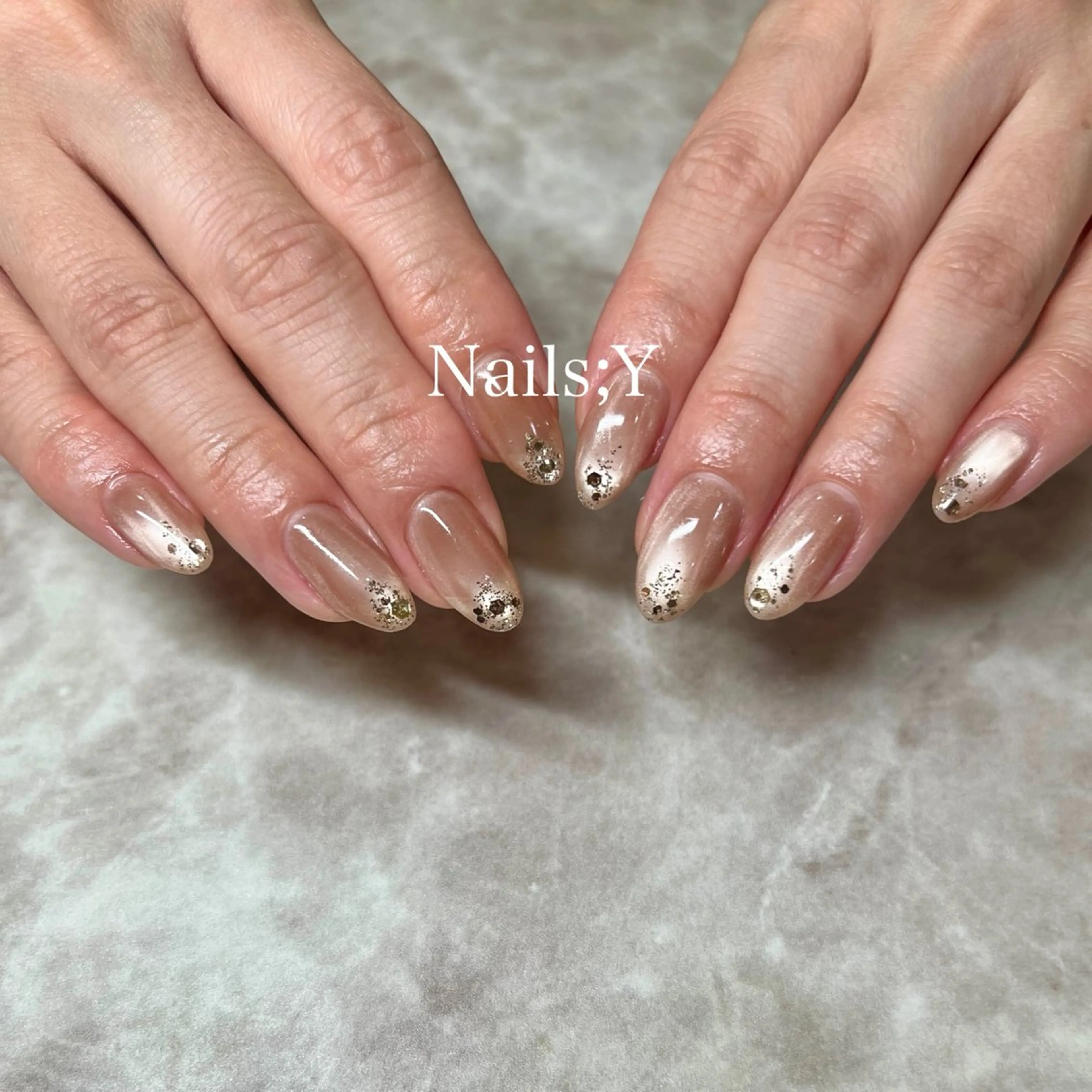 ネイル ジェルネイル ラメ(グリッター) マグネットネイル 持ち込み パラジェル yo koのネイルデザイン