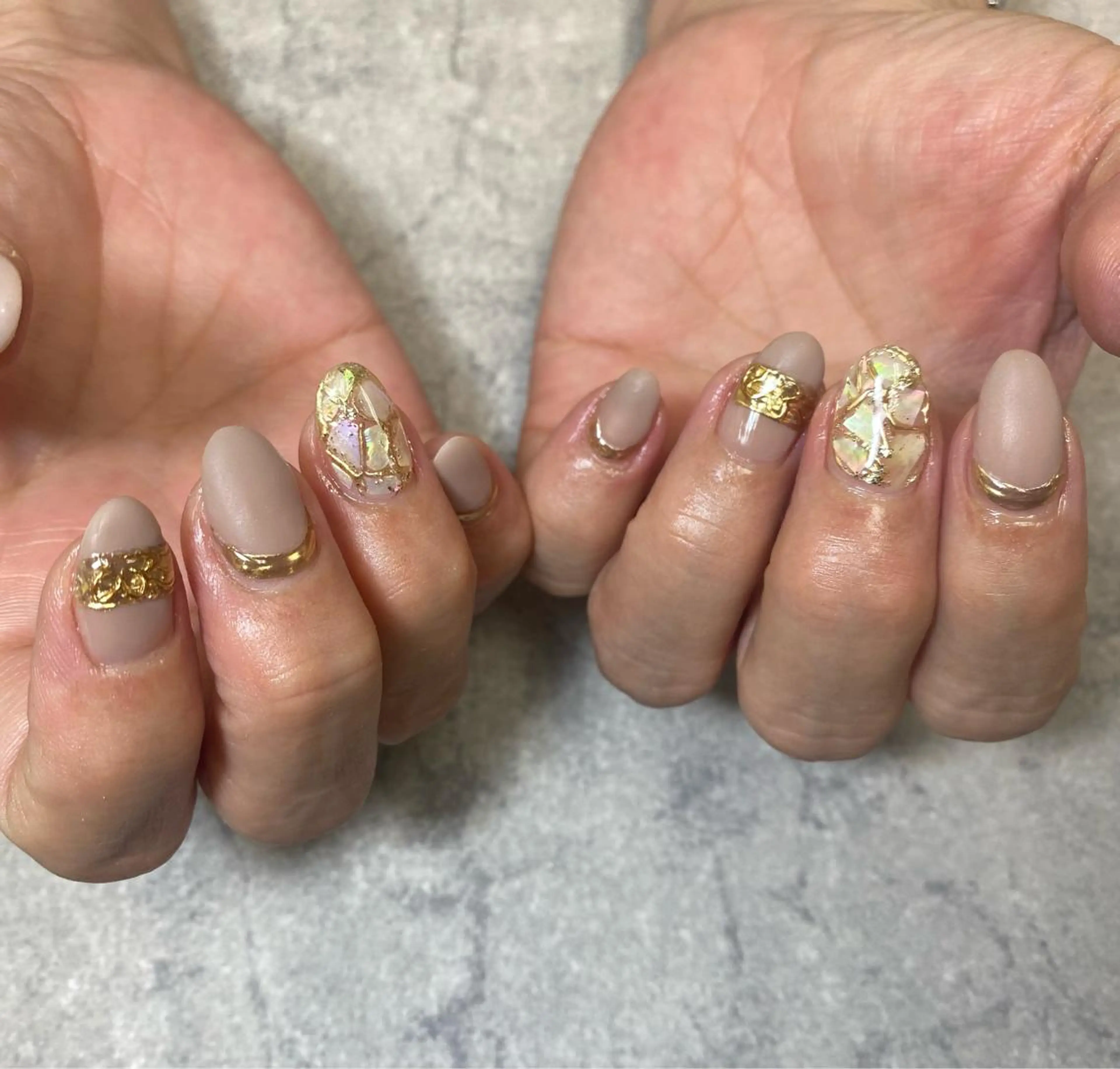 ネイル フットネイル フレンチネイル ジェルネイル ガラスフレンチ グラデーション ハンドネイル okada kannaのネイルデザイン