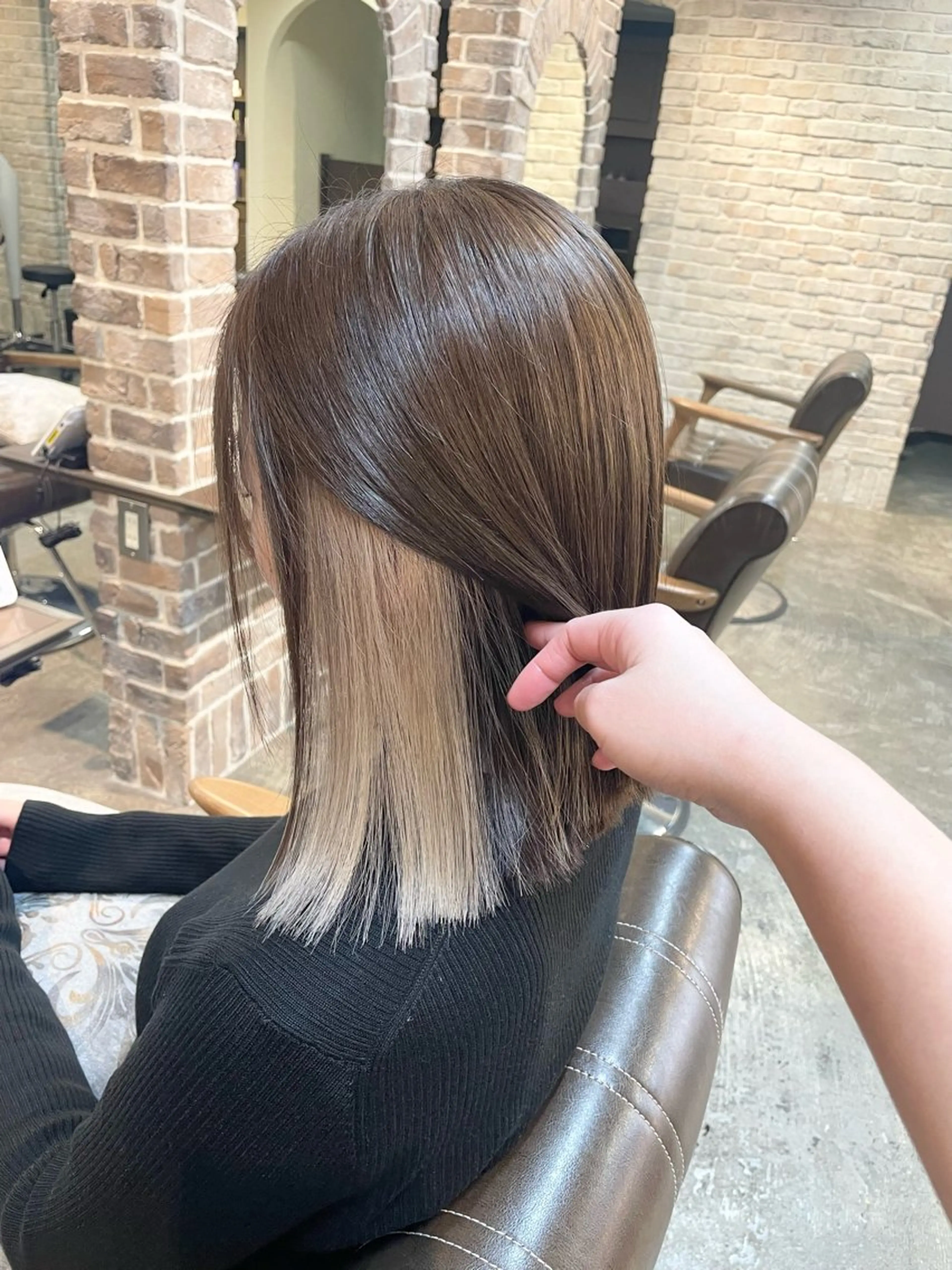 ミディアム カラー ベージュカラー カット ヘアカラー トリートメント ACROあべの店所属・艶カラー/インナー /グラデ/大西小百合のヘアスタイル