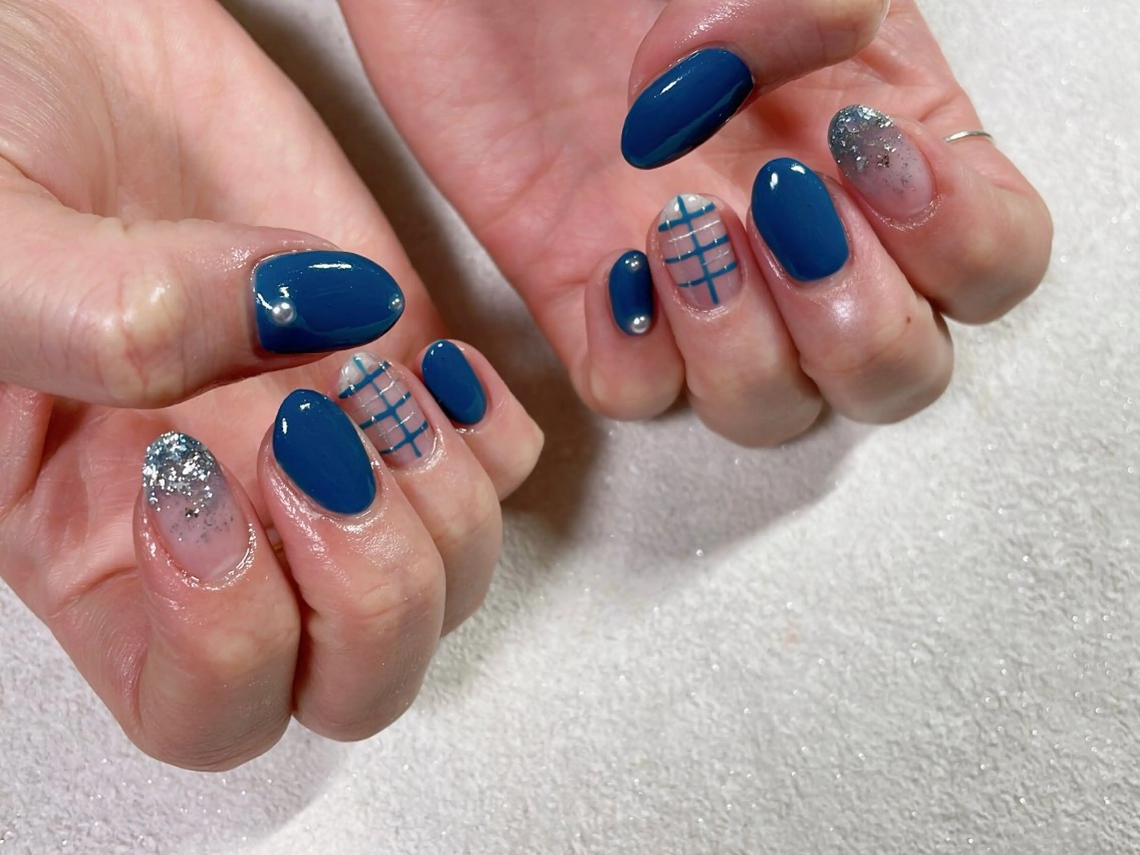 ネイル オーロラネイル フットネイル フレンチネイル ジェルネイル 韓国ネイル ハンドネイル kiki nail 二子玉川のネイルデザイン