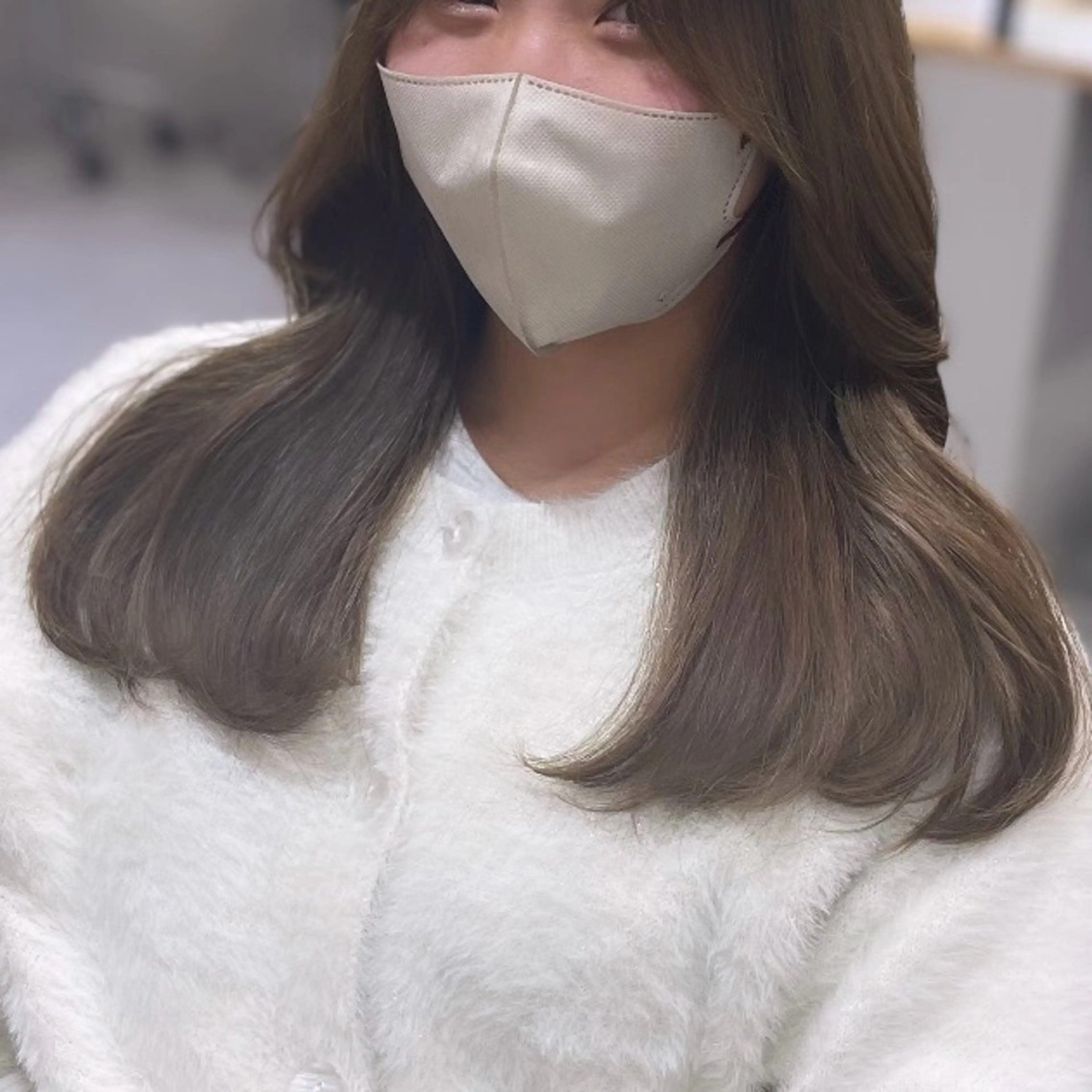 セミロング レイヤーカット カット Rui/透明感カラー 暖色/レイヤーカットのヘアスタイル