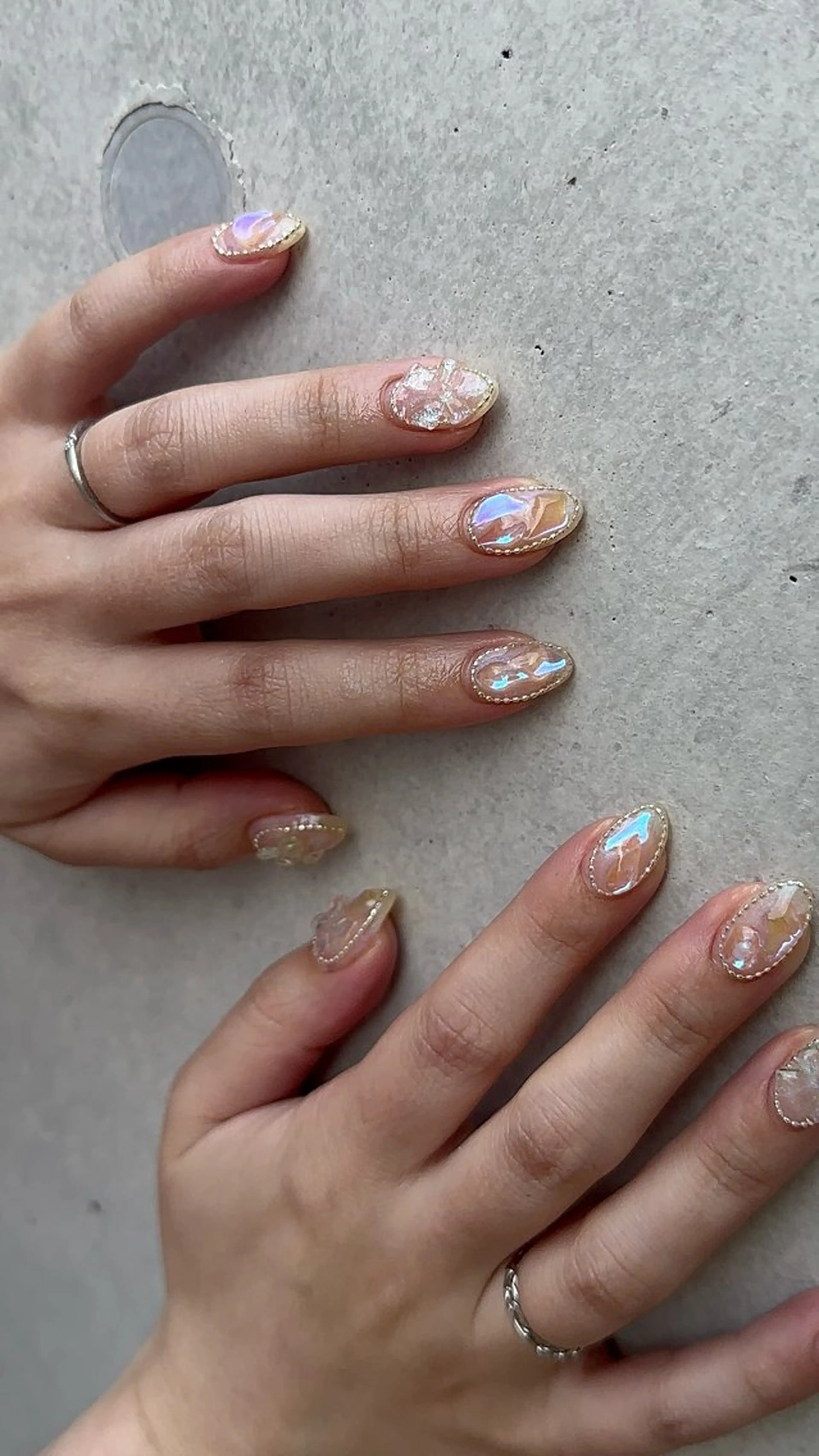 ネイル オーロラネイル めそぴ ネイルのネイルデザイン