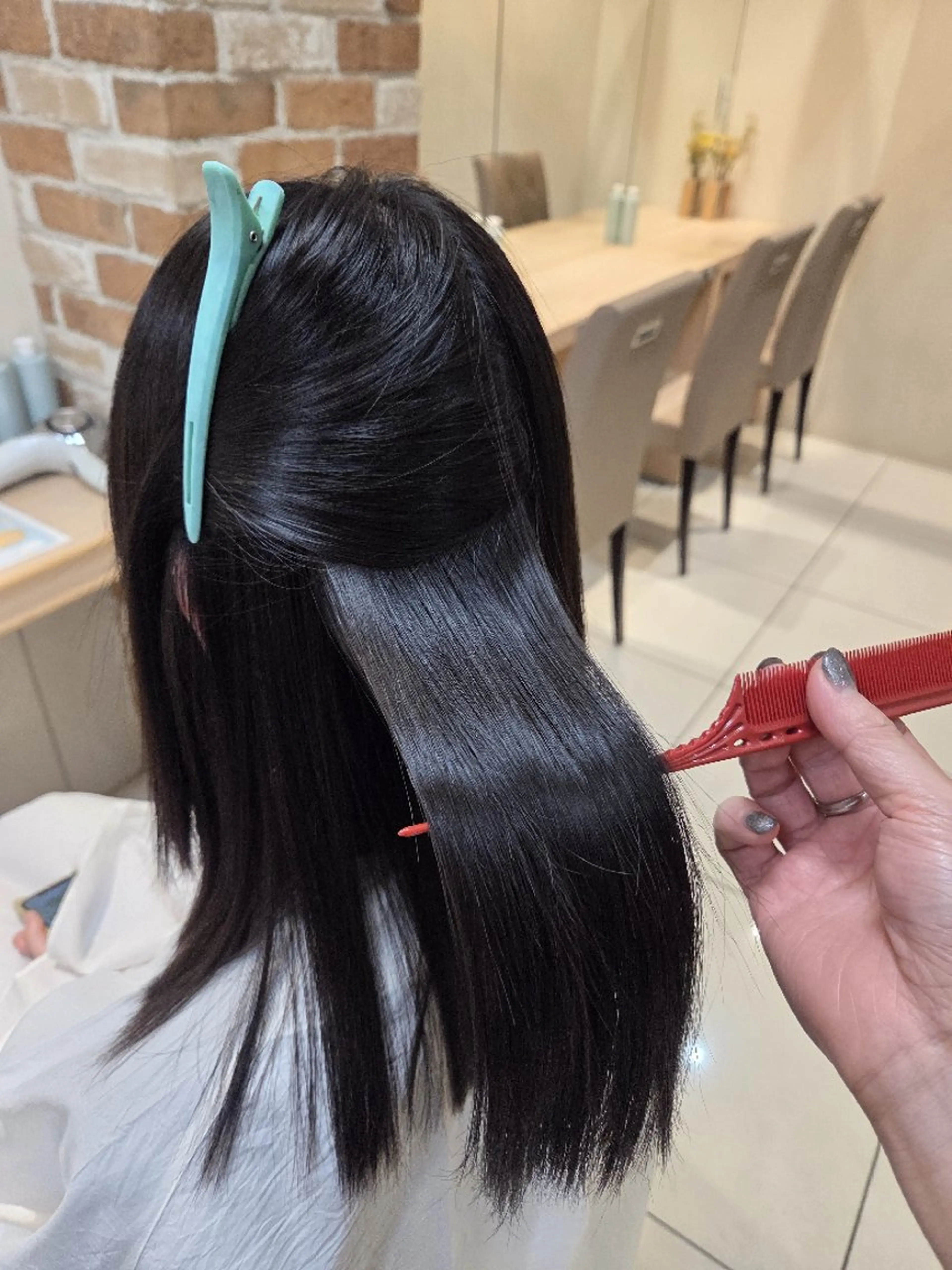 セミロング 縮毛矯正 樋口 捷のヘアスタイル