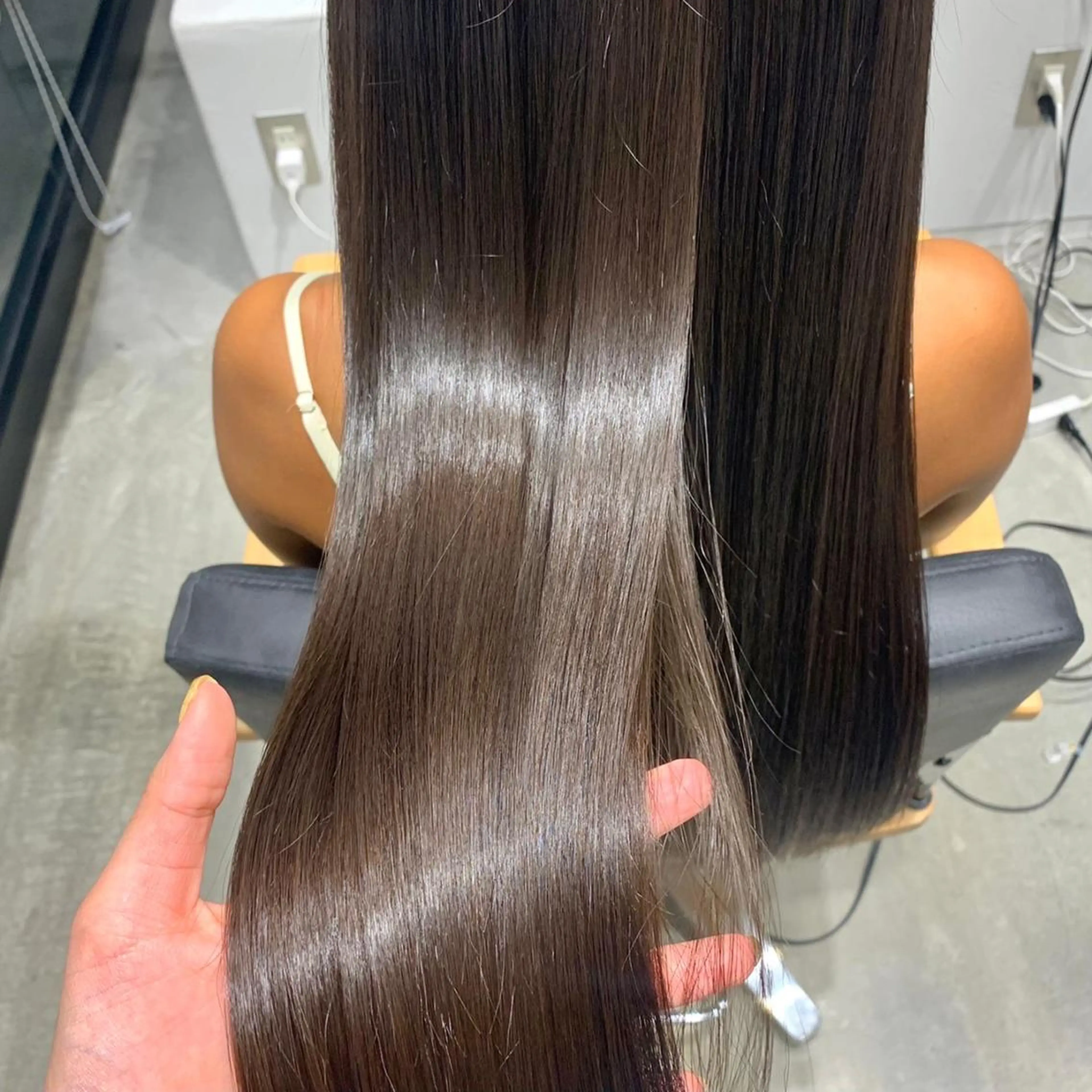 セミロング 髪質改善 縮毛矯正 酸性ストレート カット ヘアカラー 縮毛矯正 トリートメント ボブ/美髪矯正 /佐藤 奈巳のヘアスタイル