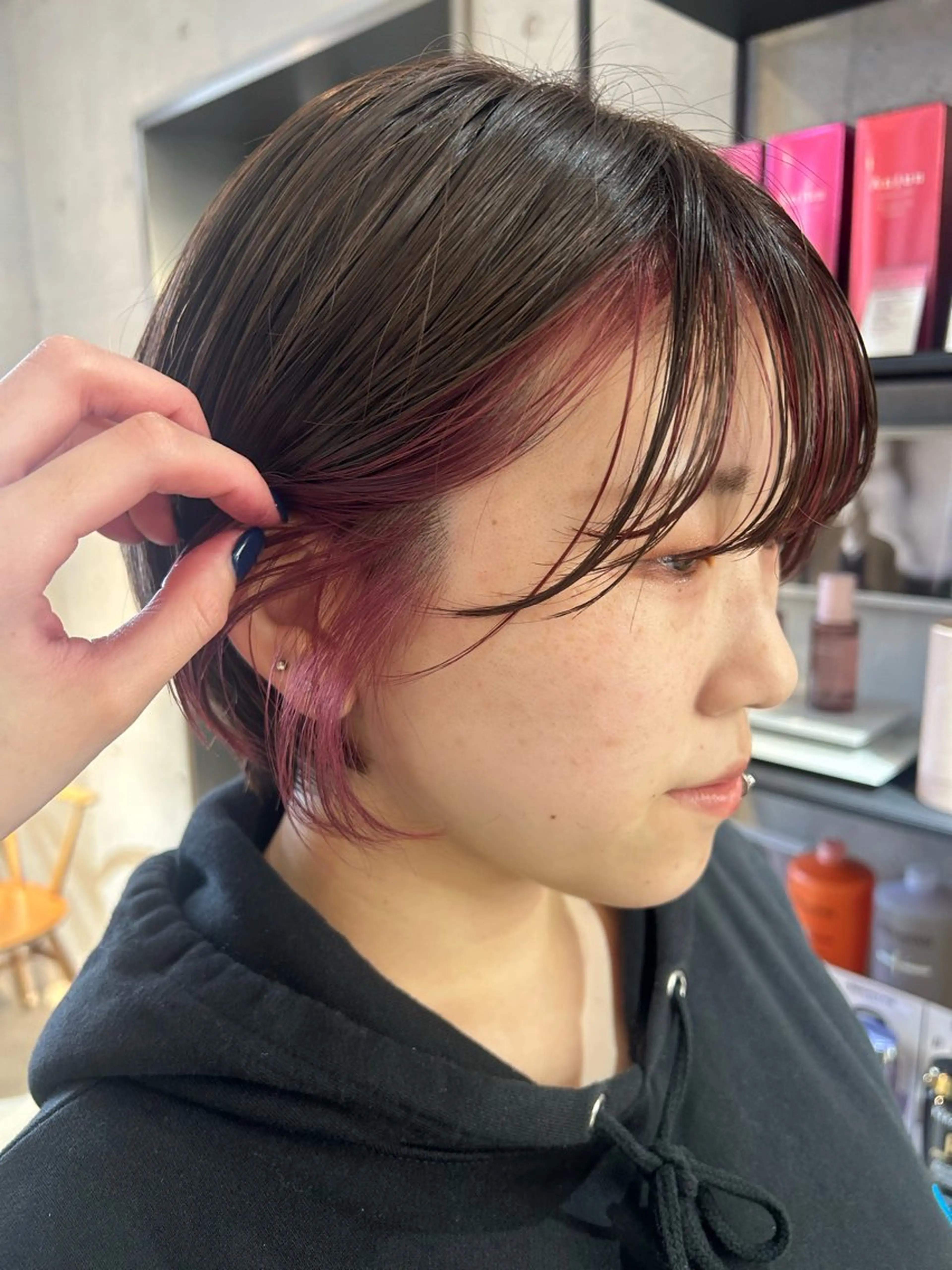 ショート カラー ミストバング ブリーチ  フェイスフレーミング カット ヘアカラー ボブ/ミディアム/表 参道/美容師♡ゆいかのヘアスタイル