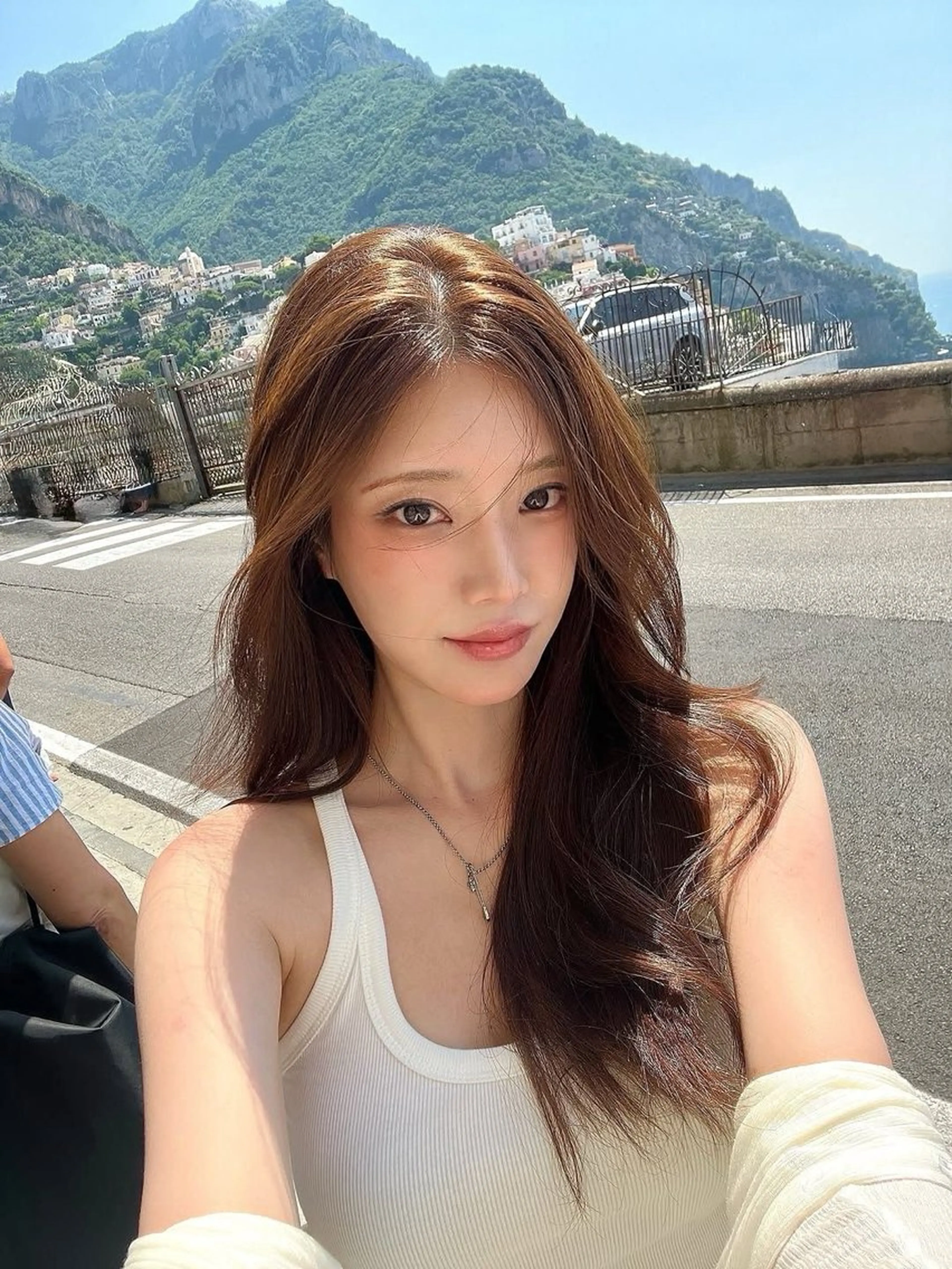 ロング カラー カット ヘアカラー トリートメント 莉乃/縮毛矯正/髪質 改善/艶カラーのヘアスタイル