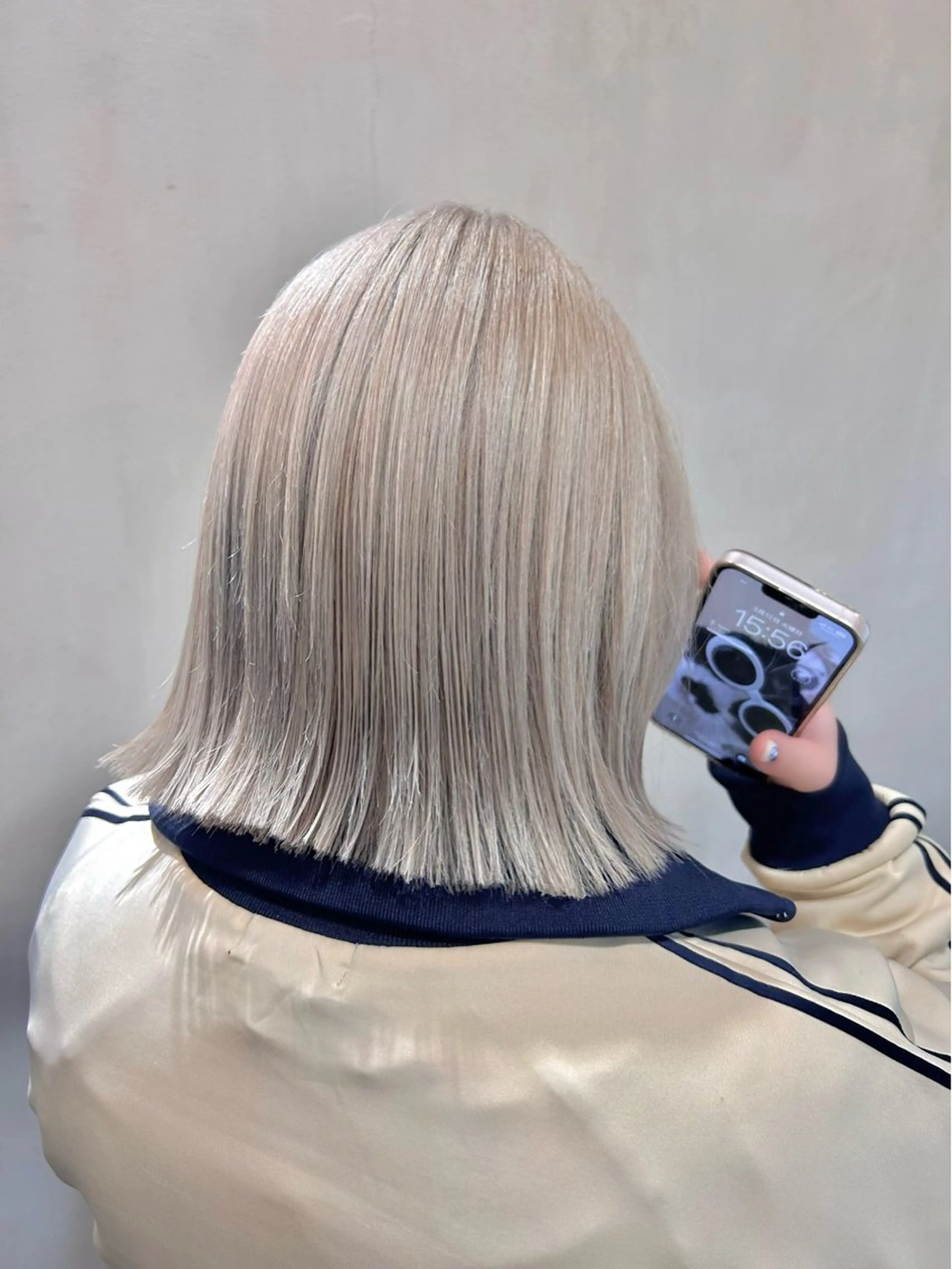 ミディアム カット ヘアカラー トリートメント L STUDIO所属・ハイトーン/ブリーチ 🧁soraのヘアスタイル