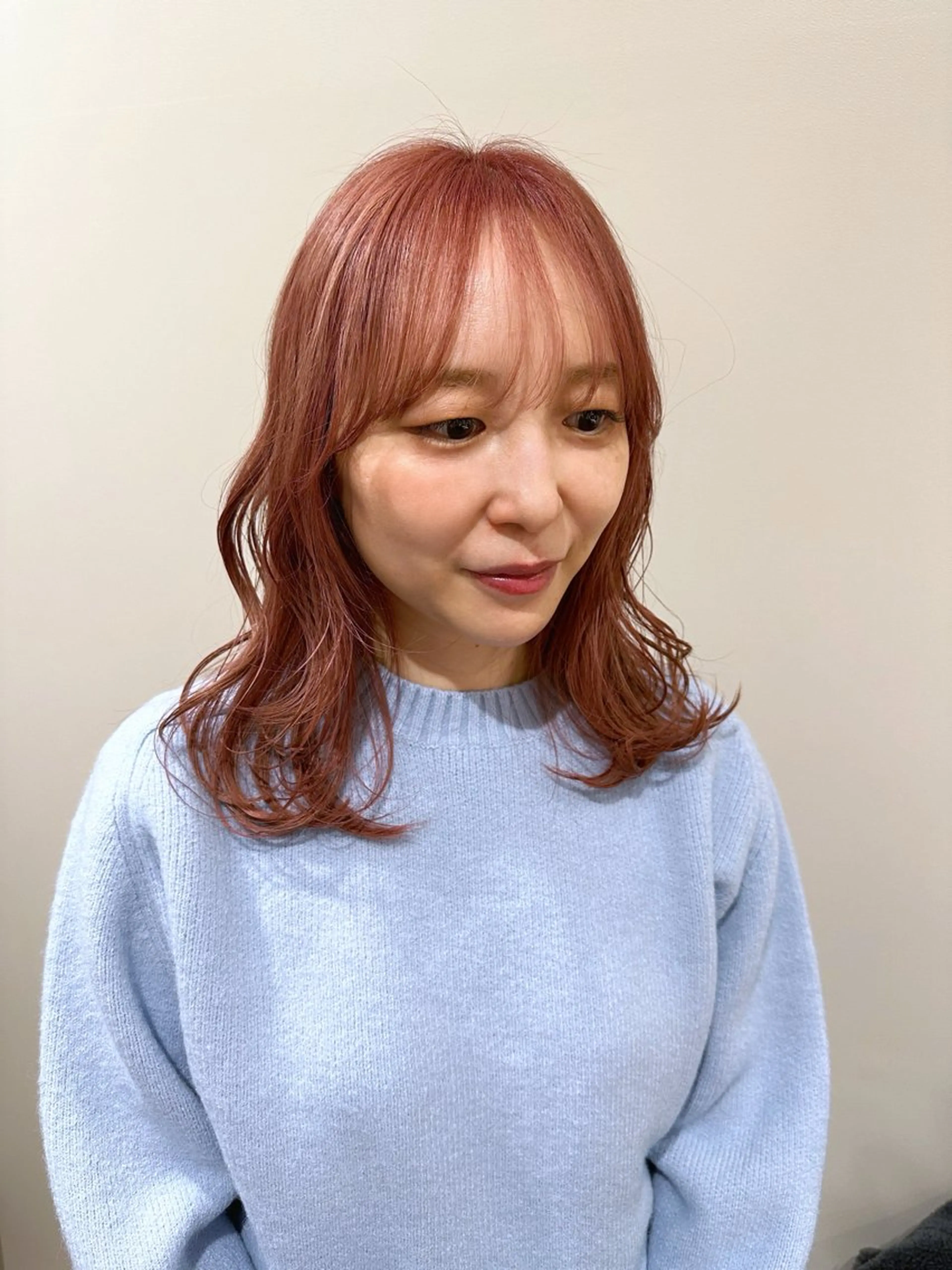 ミディアム カラー ヘアカラー hibiki/セット /透明感カラーのヘアスタイル