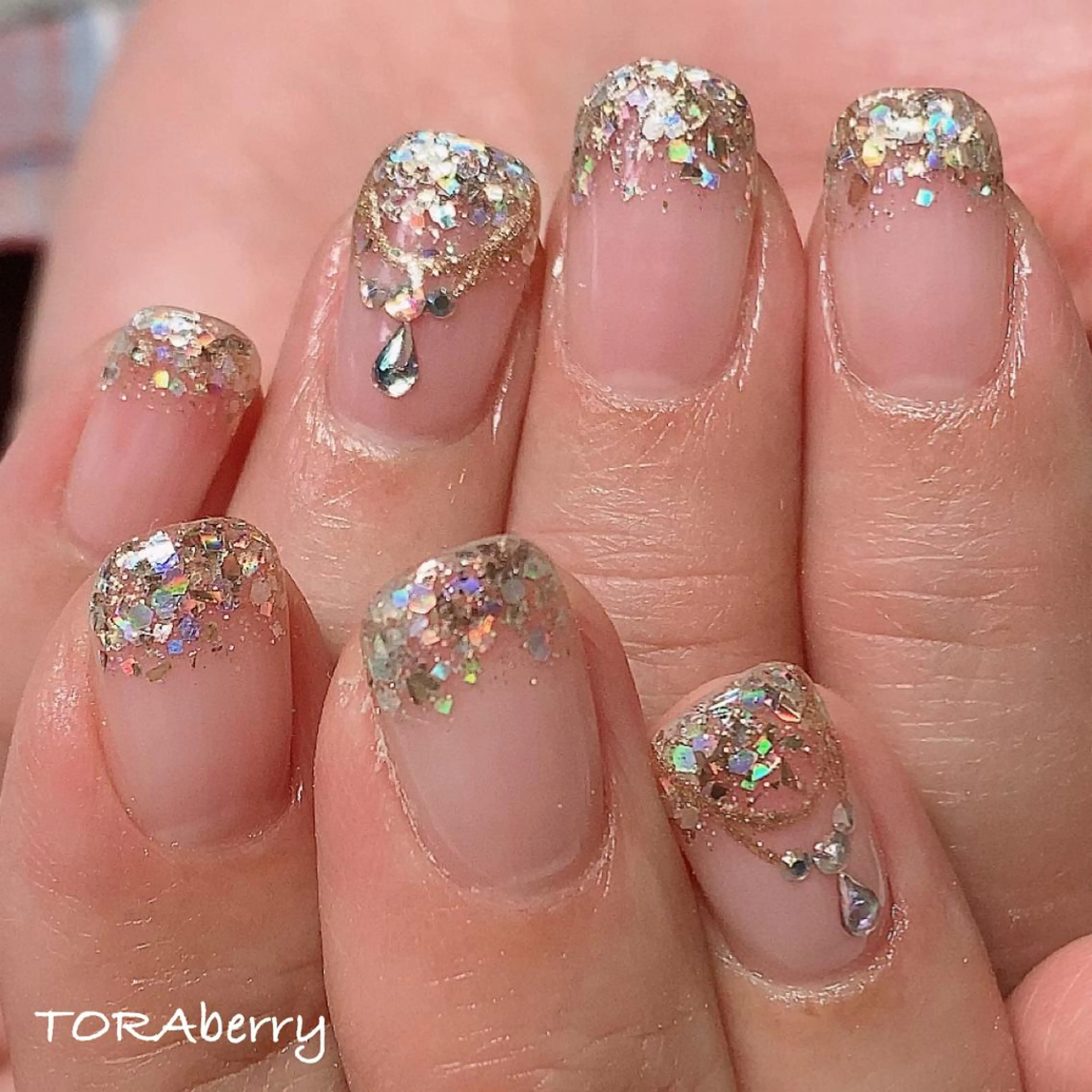 ネイル ラメ(グリッター) ハンドネイル ネイリスト なつみのネイルデザイン