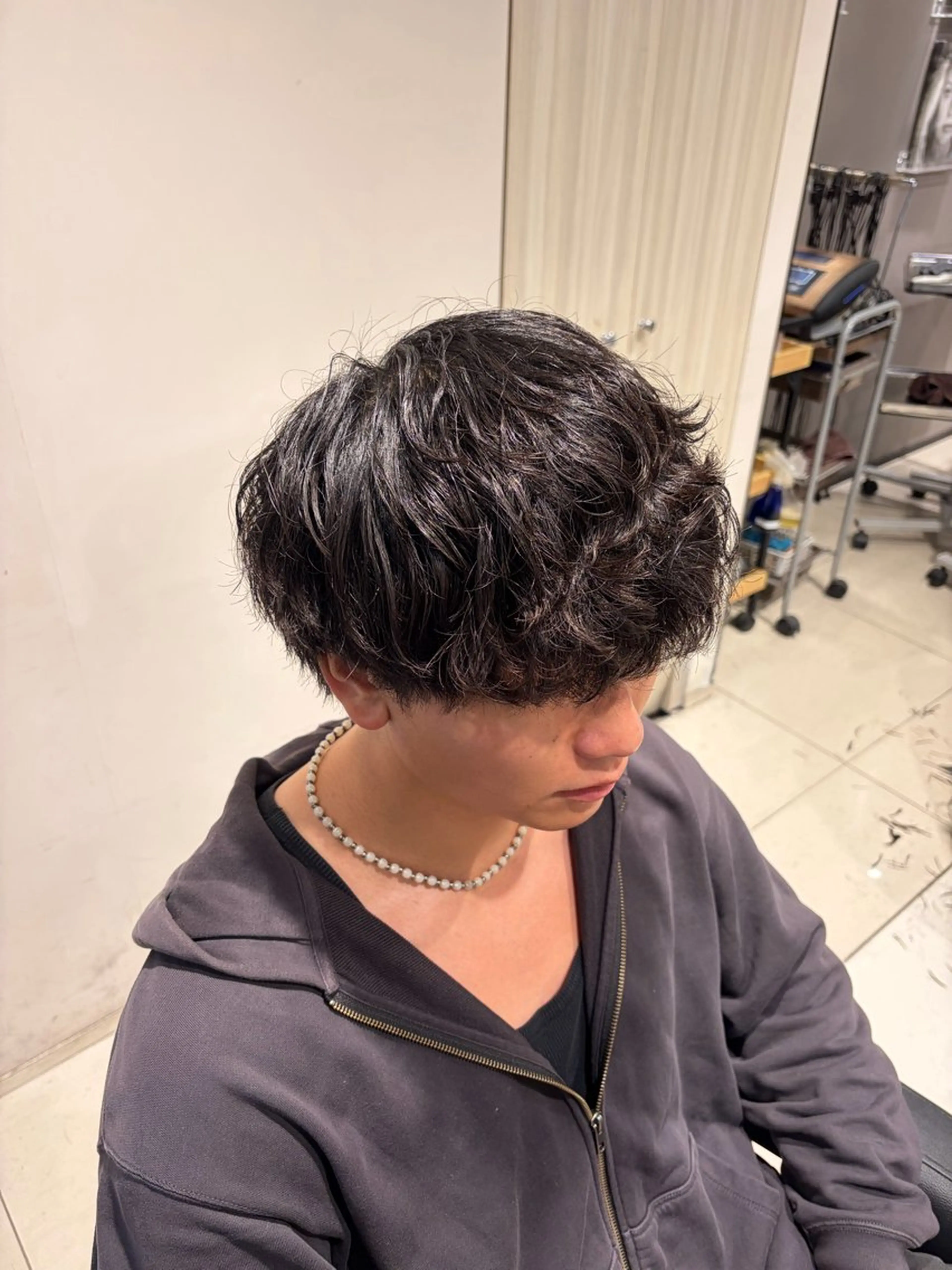 パーマ メンズ マッシュ メンズパーマ 関内/メンズパーマ/ 男性専門/菊池蒼大のヘアスタイル