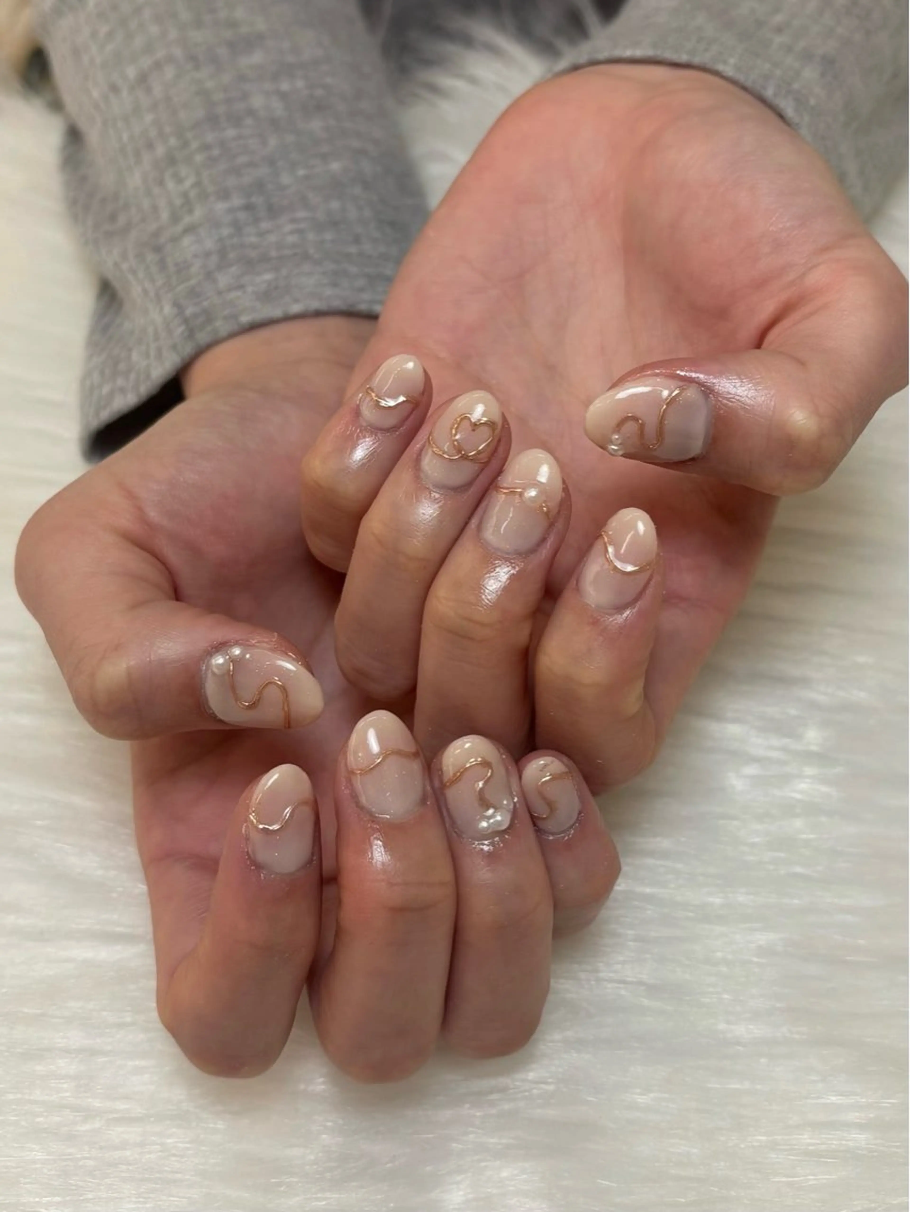 ネイル アートネイル ミラーネイル シンプルネイル MIHANA 西川口 / NAGISAᐩᕀのネイルデザイン