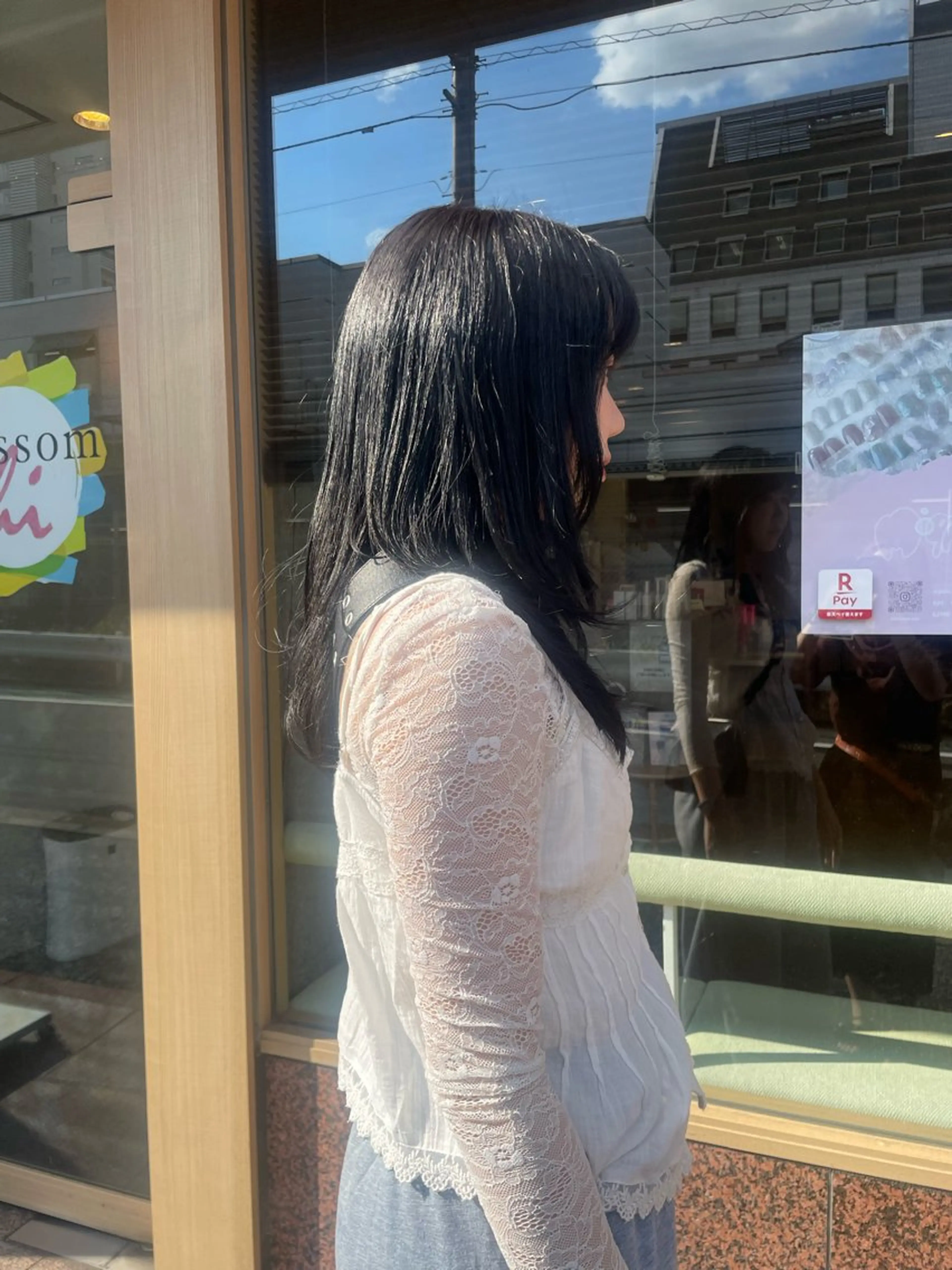 ロング カラー 黒髪 ブルーカラー ブルーブラック 髪質改善/Bloss om🌷高橋沙衣のヘアスタイル