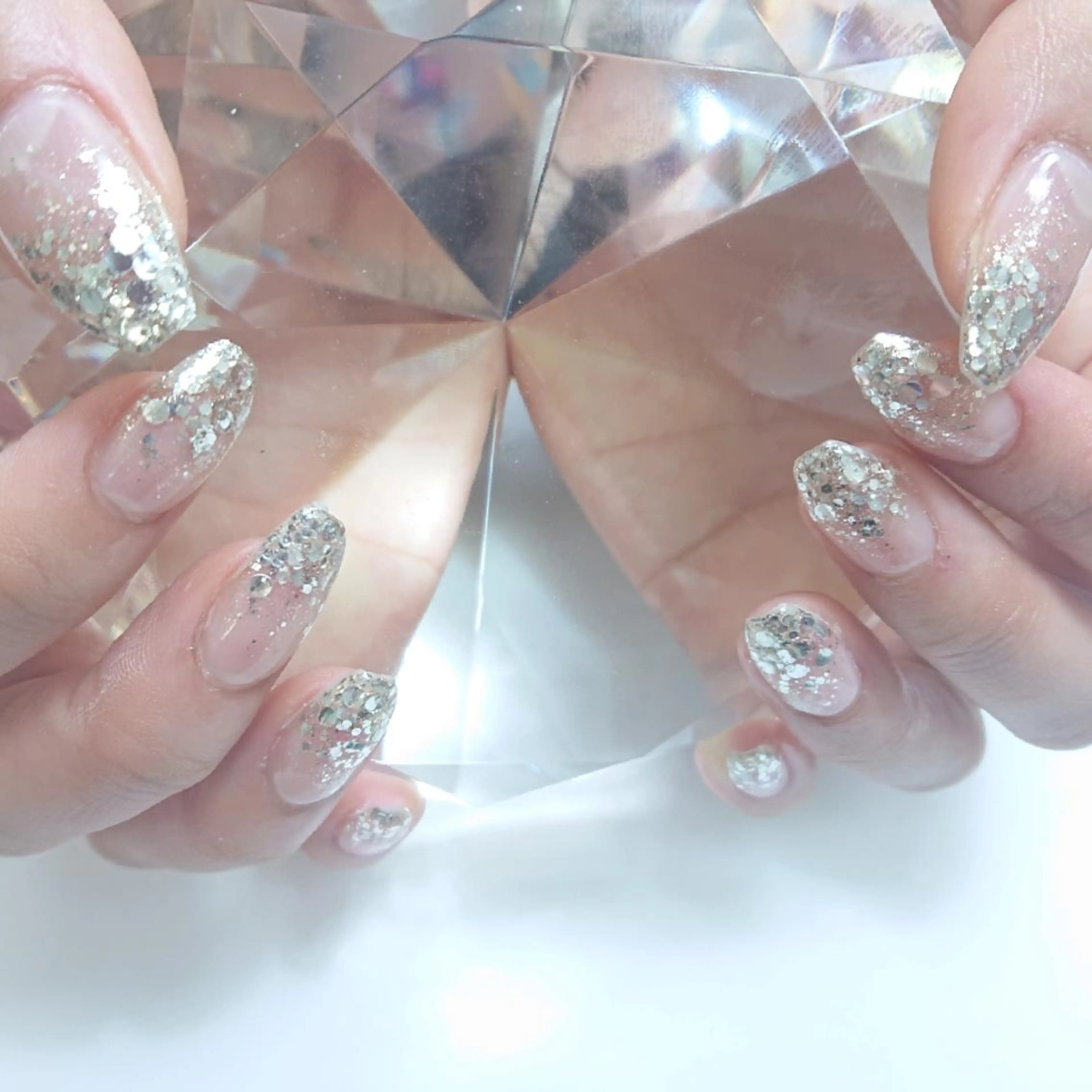 ネイル ラメ(グリッター) ラメグラデーション Coco Girlsのネイルデザイン