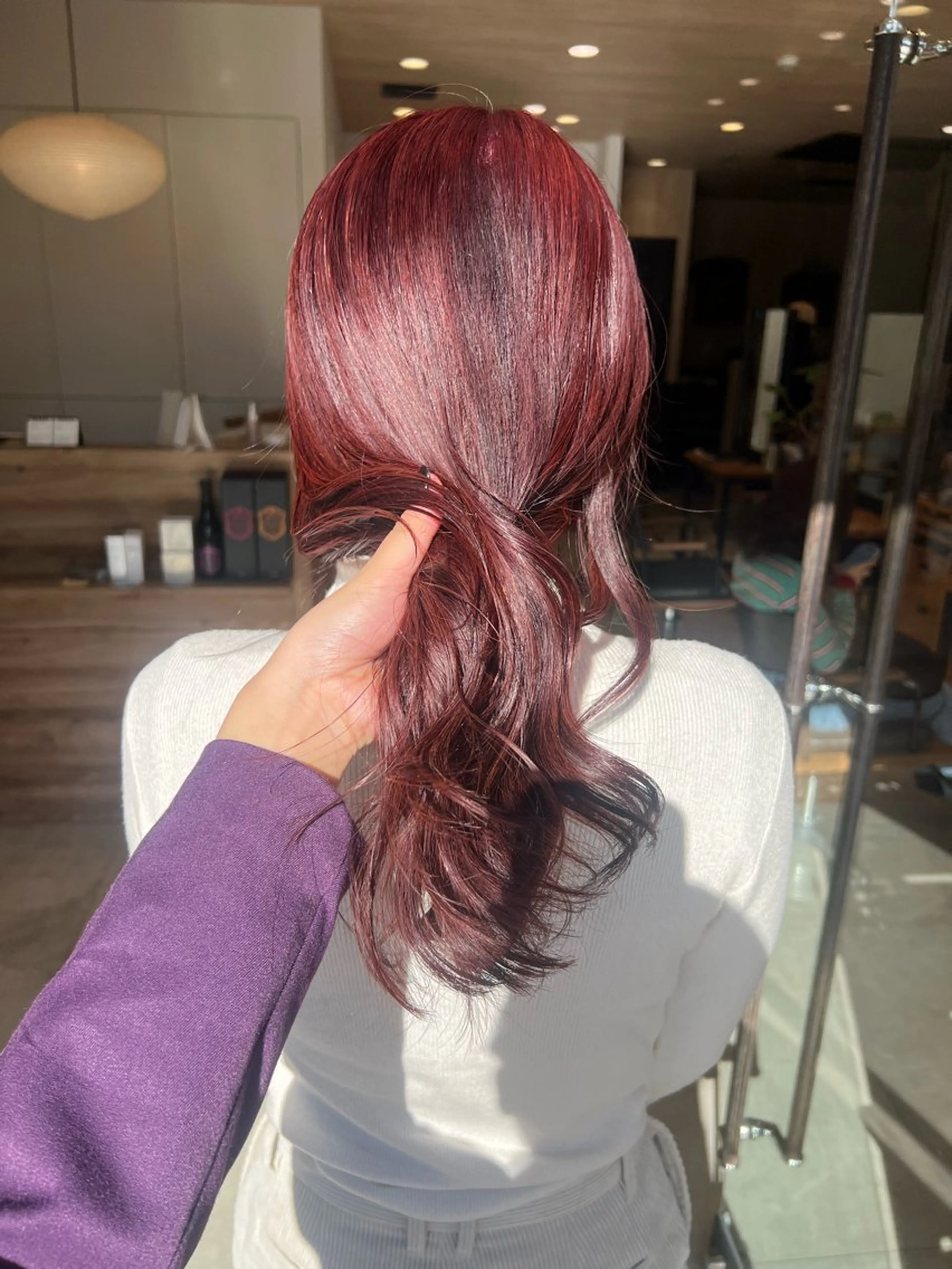 セミロング カラー Oasisgarden所属・レイヤー/ブリーチ MOMOのヘアスタイル