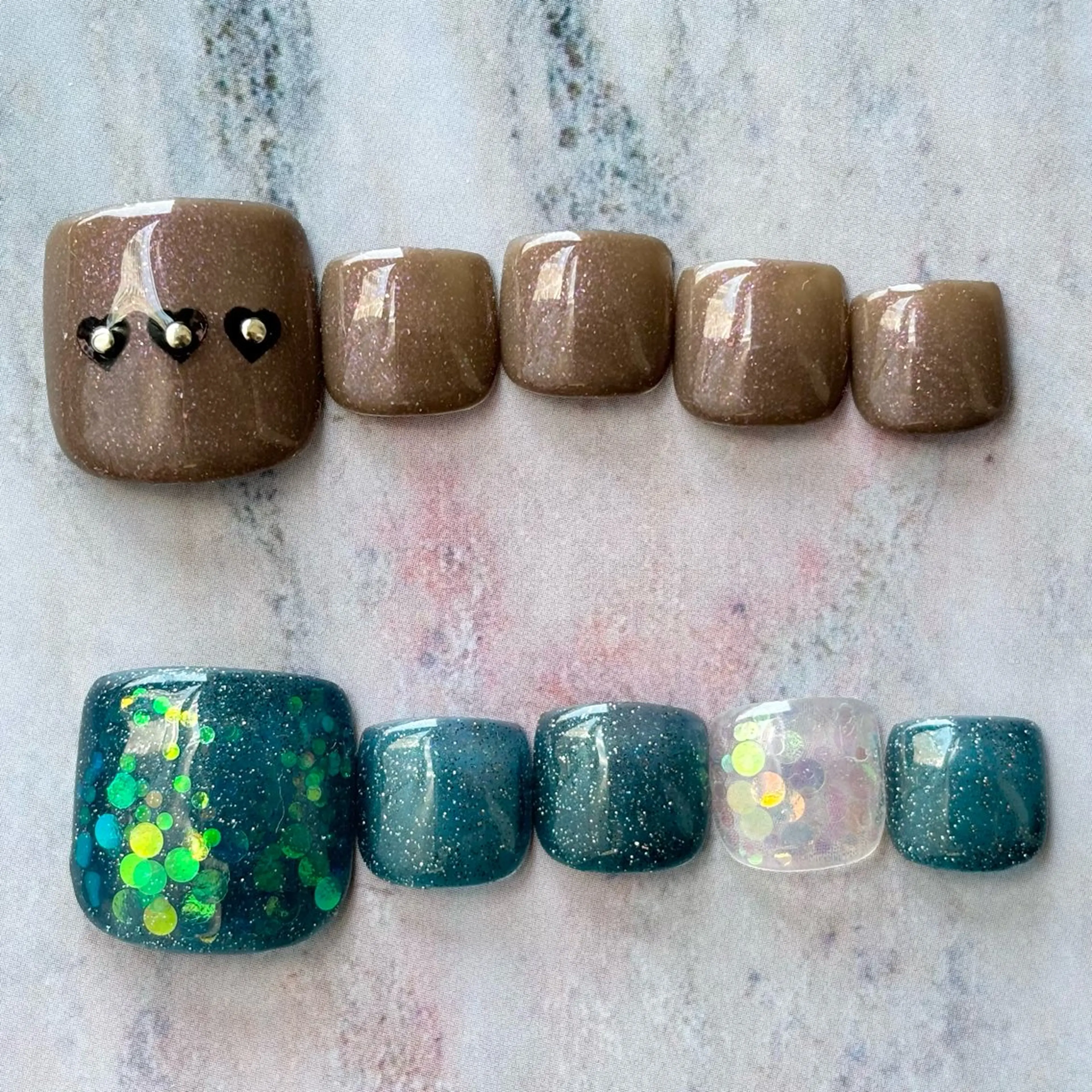 ネイル ブルー ハート 伊藤 貴恵のネイルデザイン